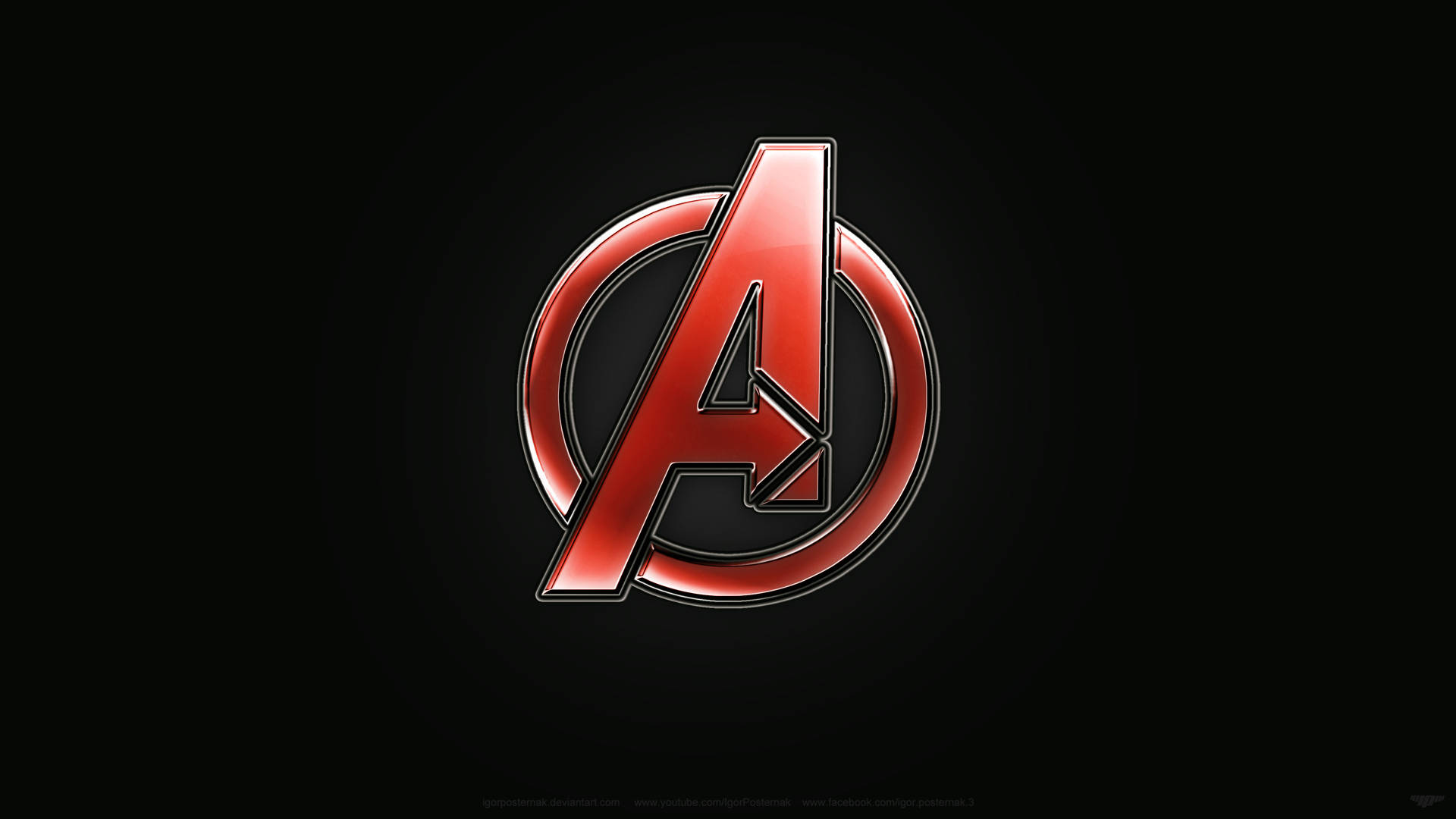 Avengers Letter A Logo In Red Background