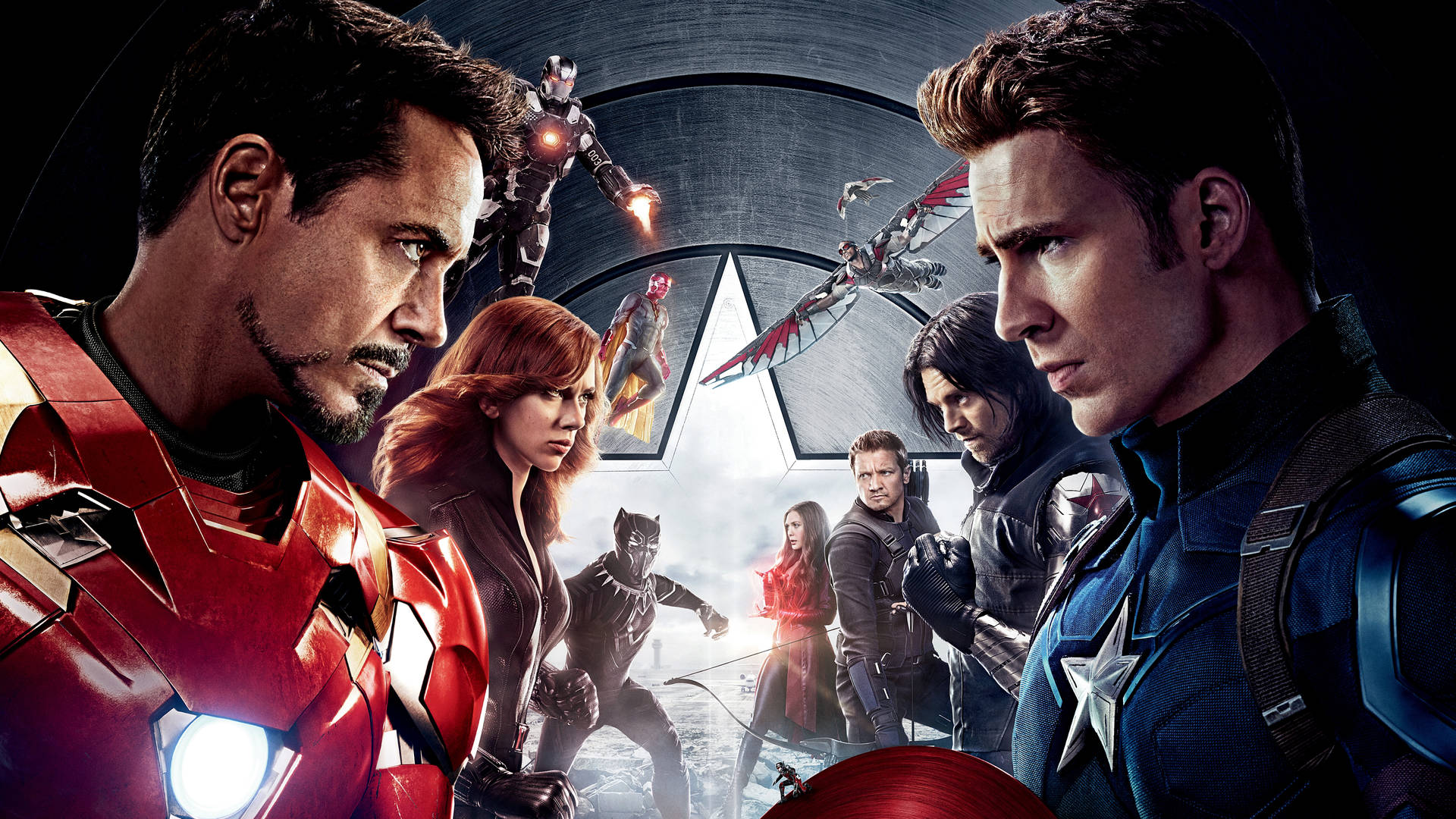 Avengers Lined Up Captain America Civil War