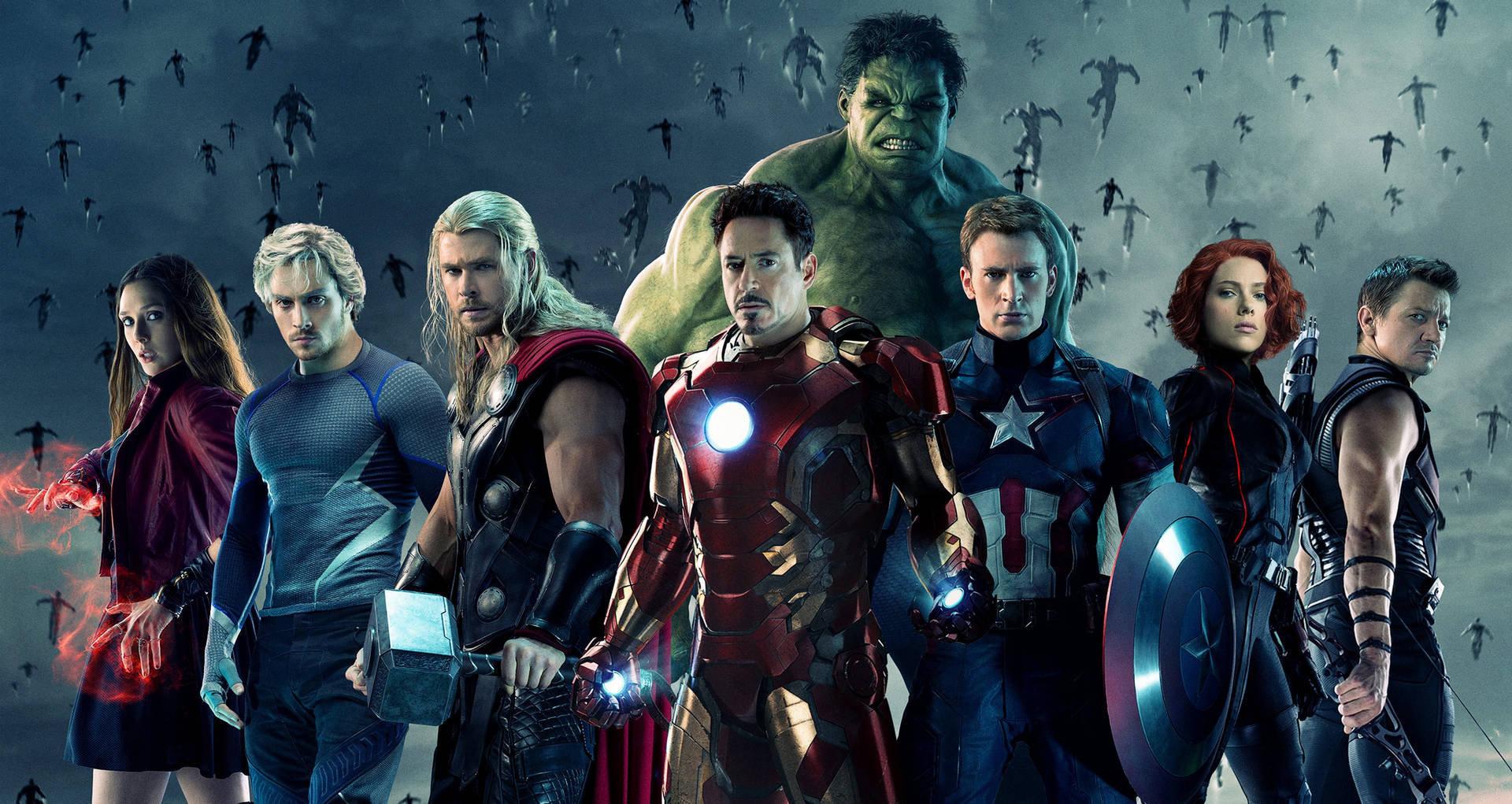 Avengers Lineup Marvel Laptop Background