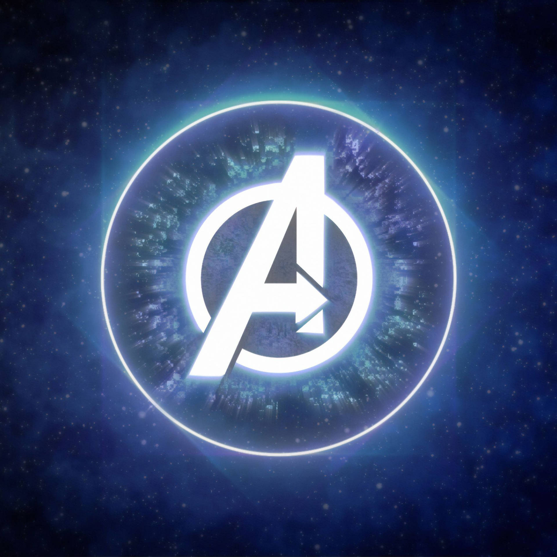 Avengers Logo In The Eye Background