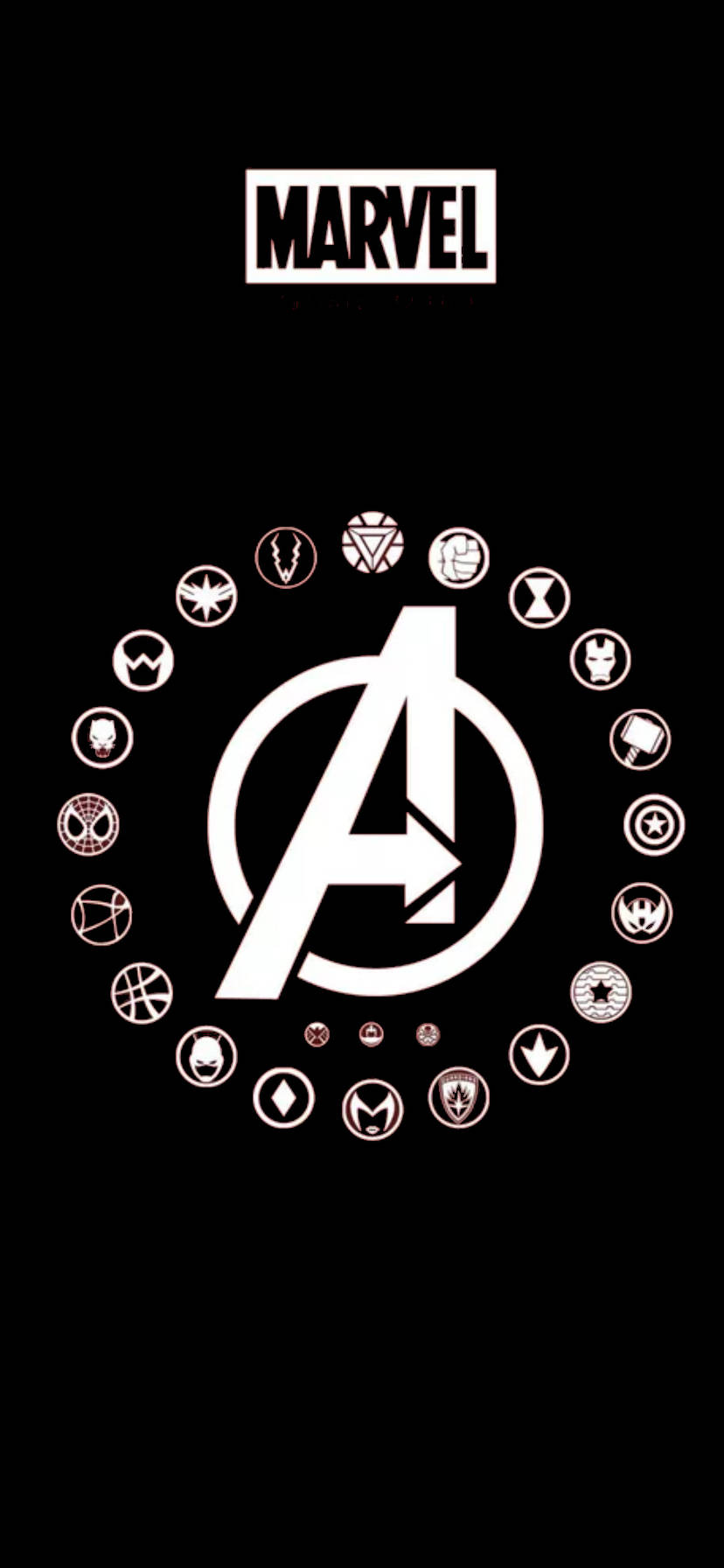 Avengers Logo Minimalist Marvel Iphone Xr Background