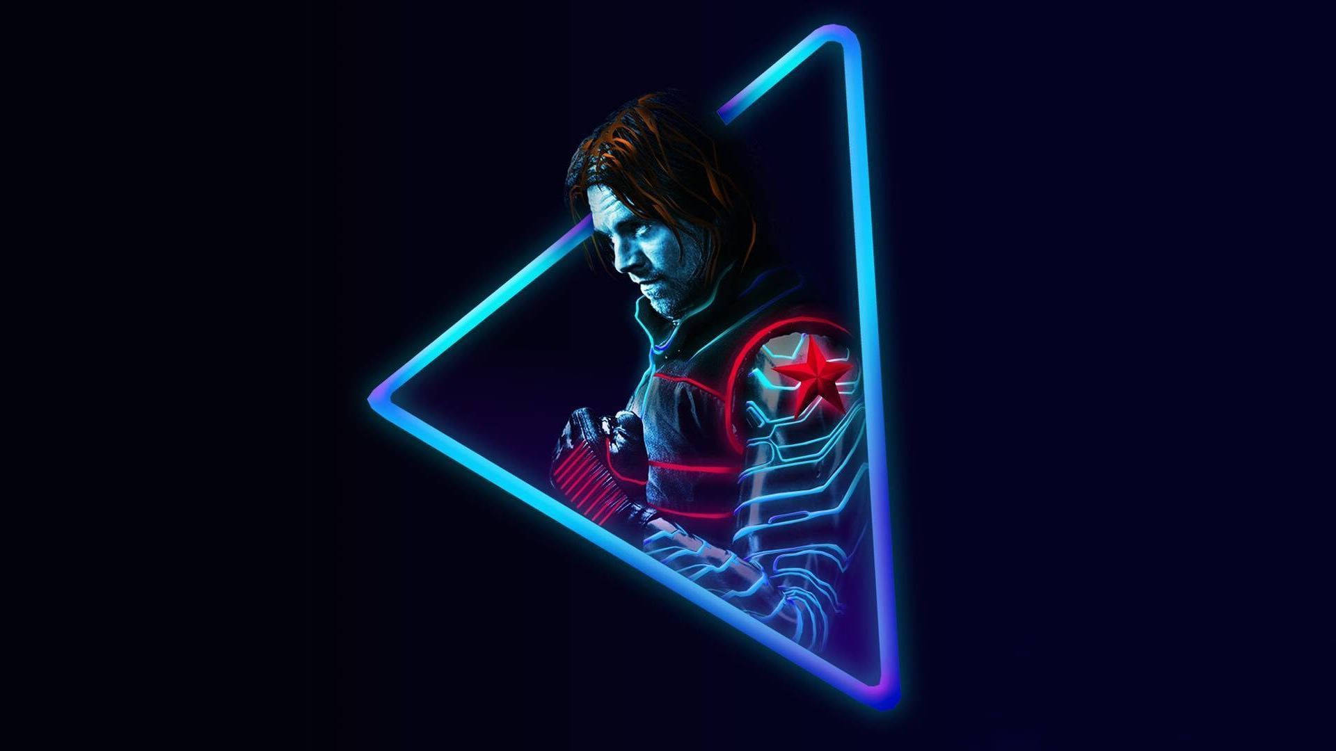 Avengers Neon Bucky Barnes Desktop