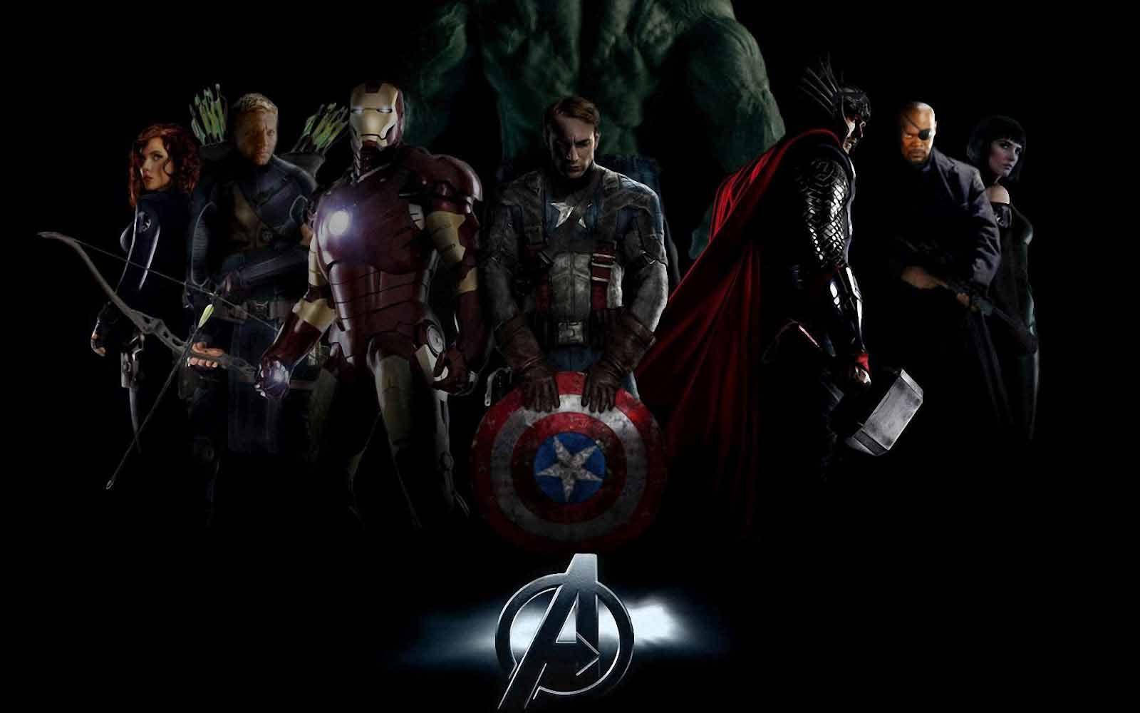 Avengers On The Dark Desktop Background