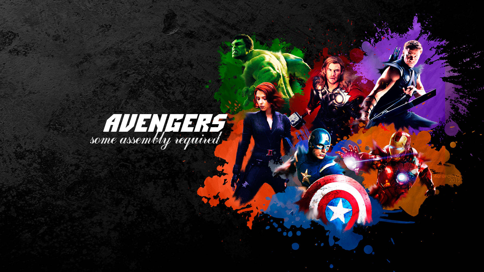 Avengers Paint Splash Desktop Background