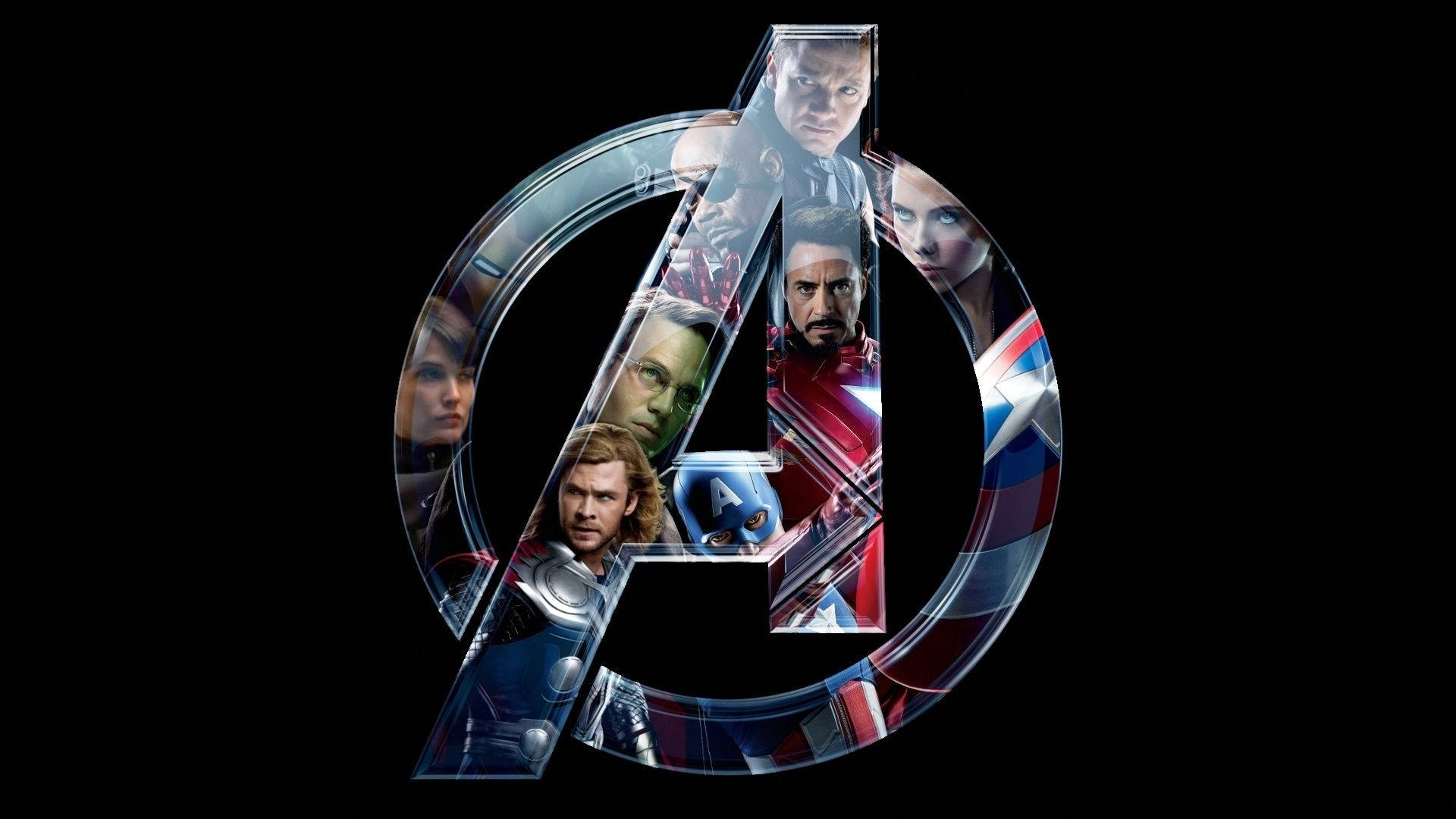 Avengers Superheroes In The Logo Desktop Background