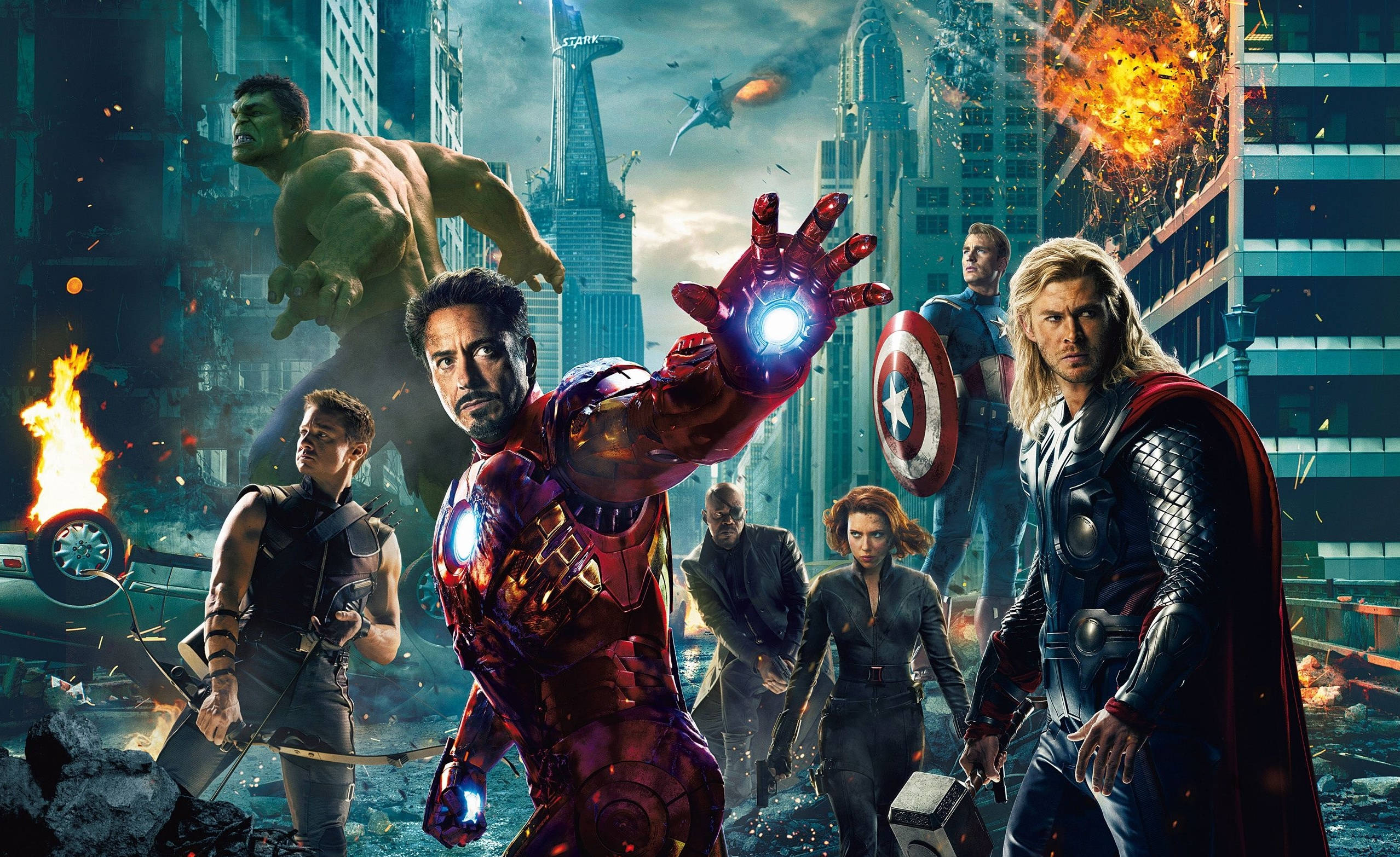 Avengers Superheroes Stunts Desktop Background