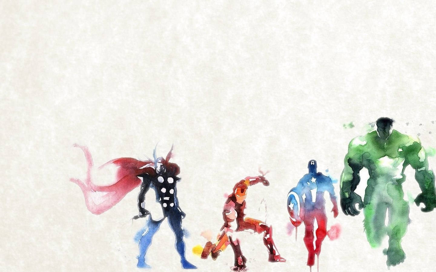 Avengers Watercolor Painting Desktop Background