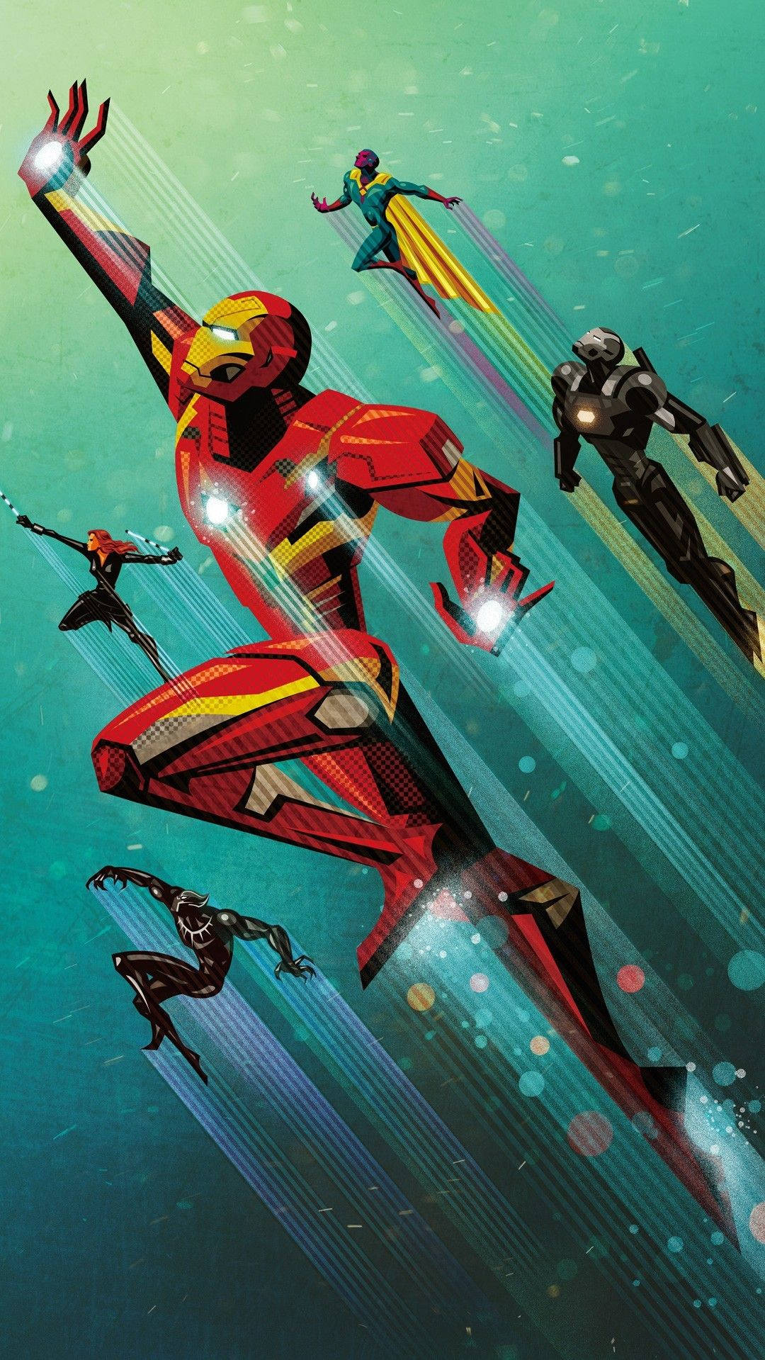 Avengers With Iron Man Android Background