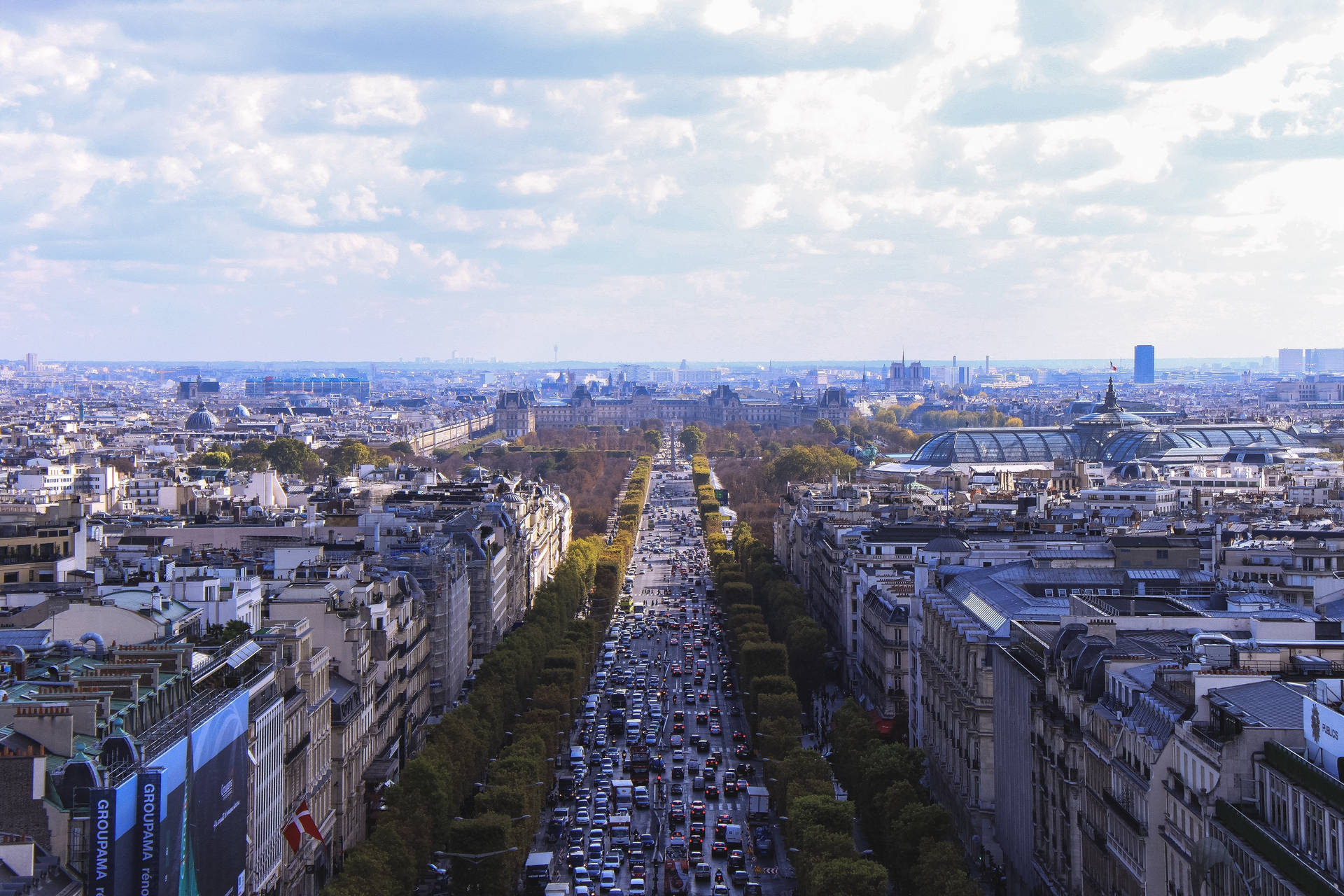 Avenue Des Champs-élysées Paris Background