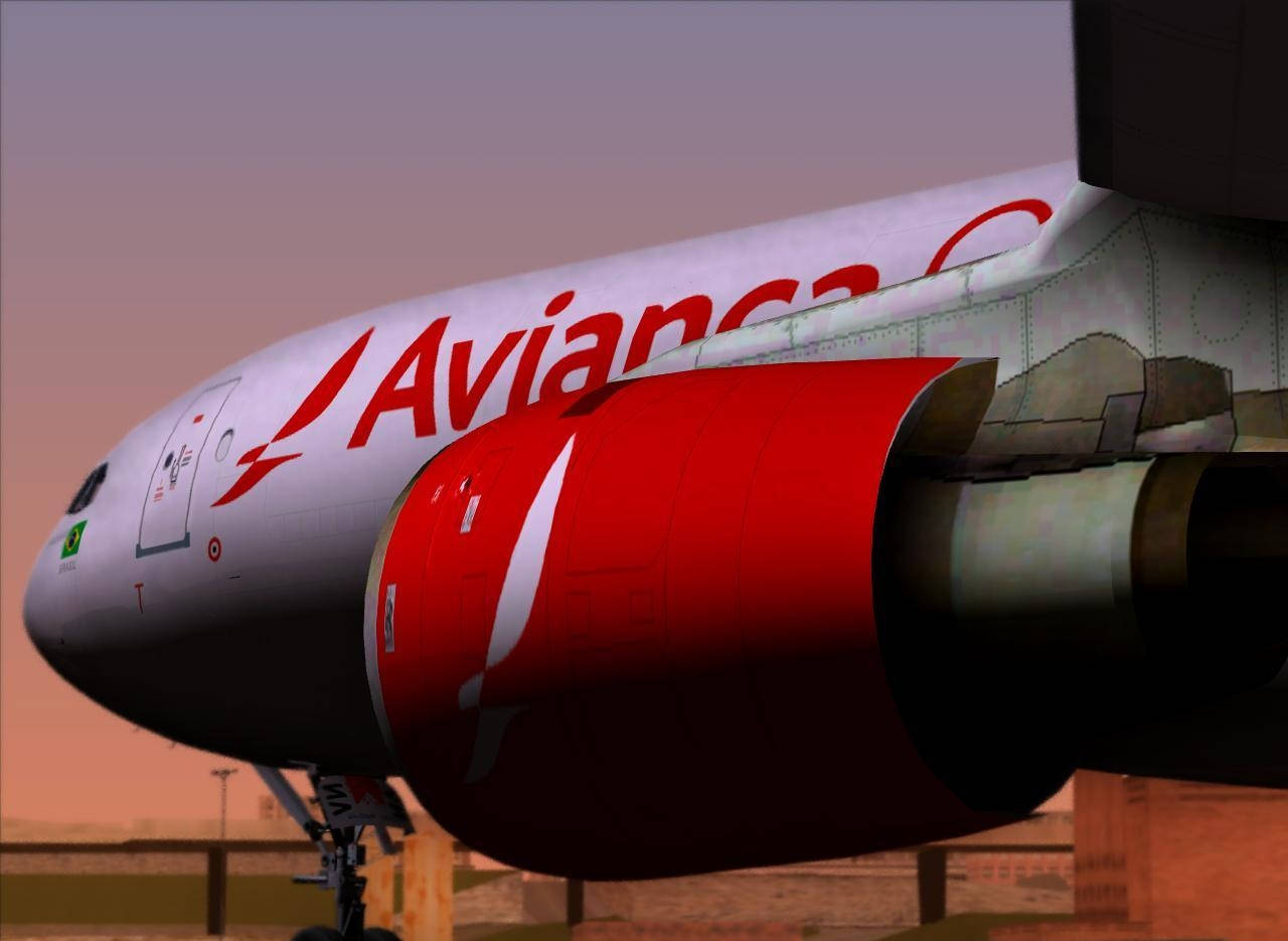 Avianca Airline Airbus A330 Engine Background