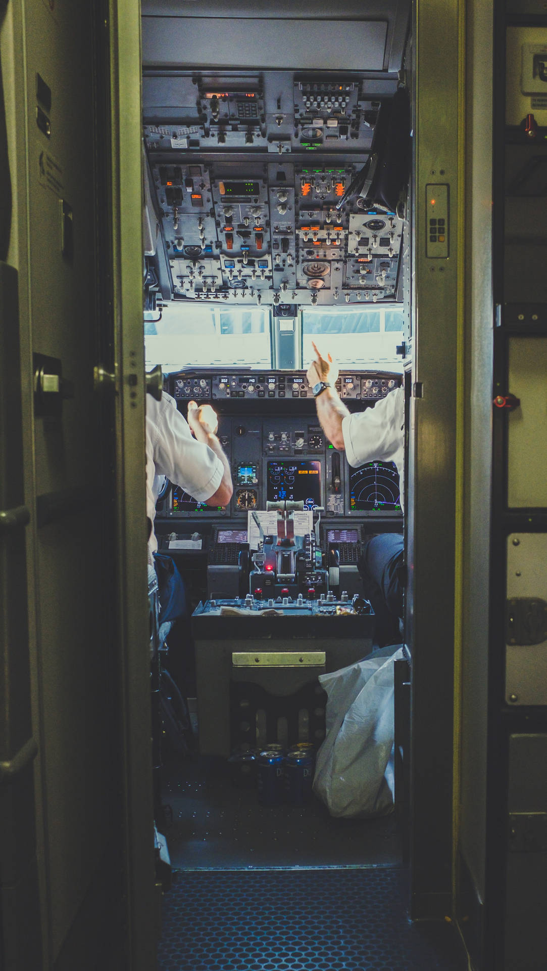 Aviation Cockpit View Background