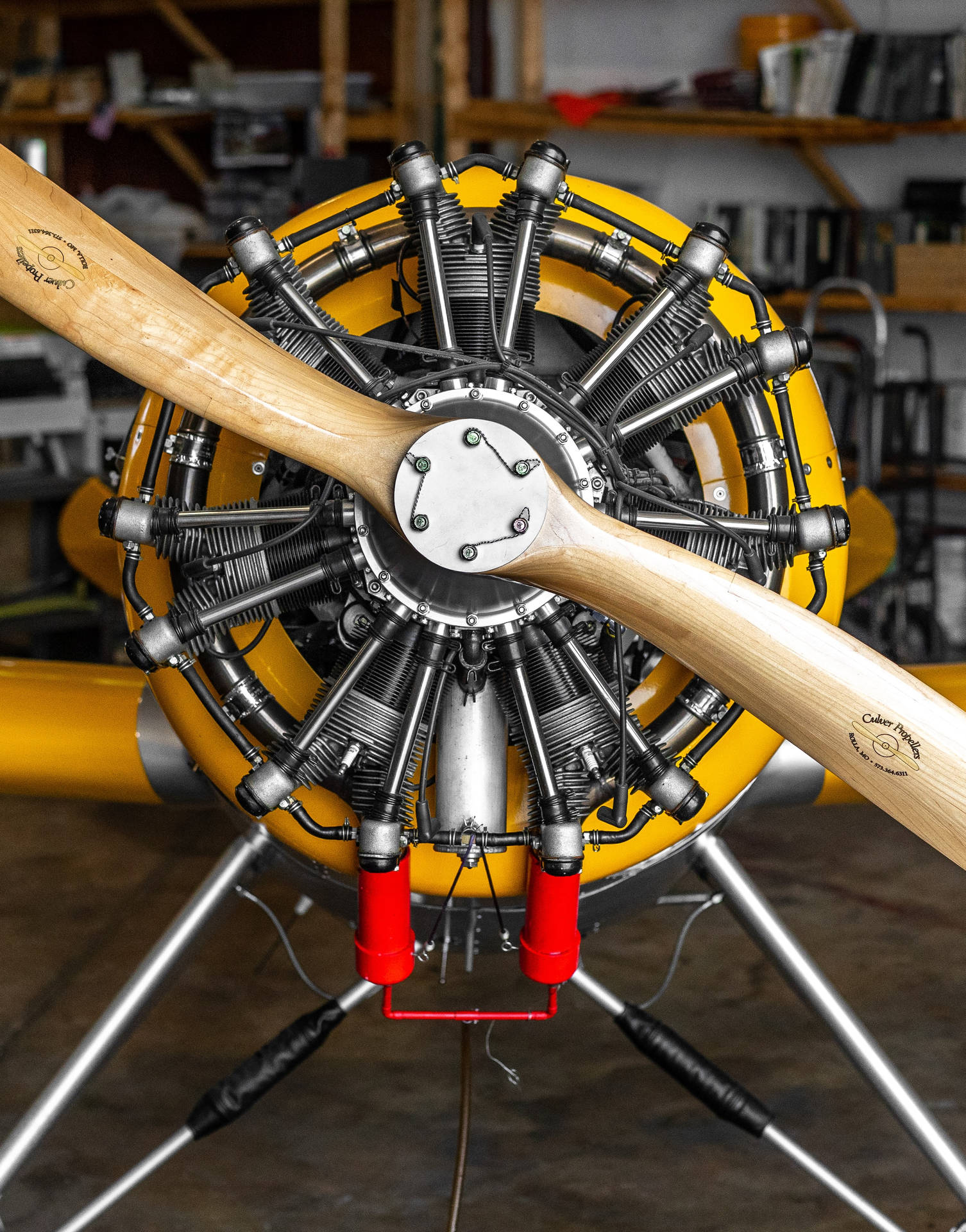 Aviation Monoplane Propeller Engine Background