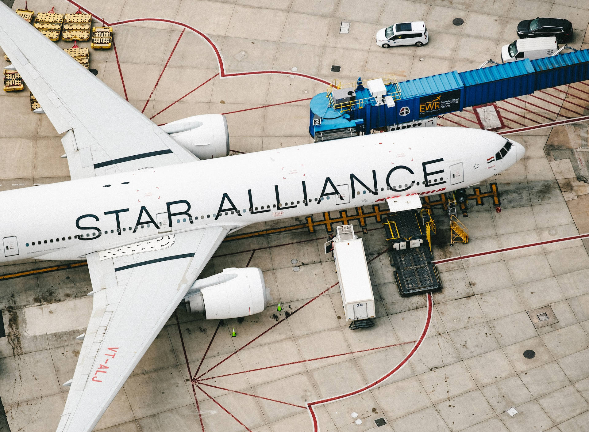 Aviation Passenger Aircraft Star Alliance Background