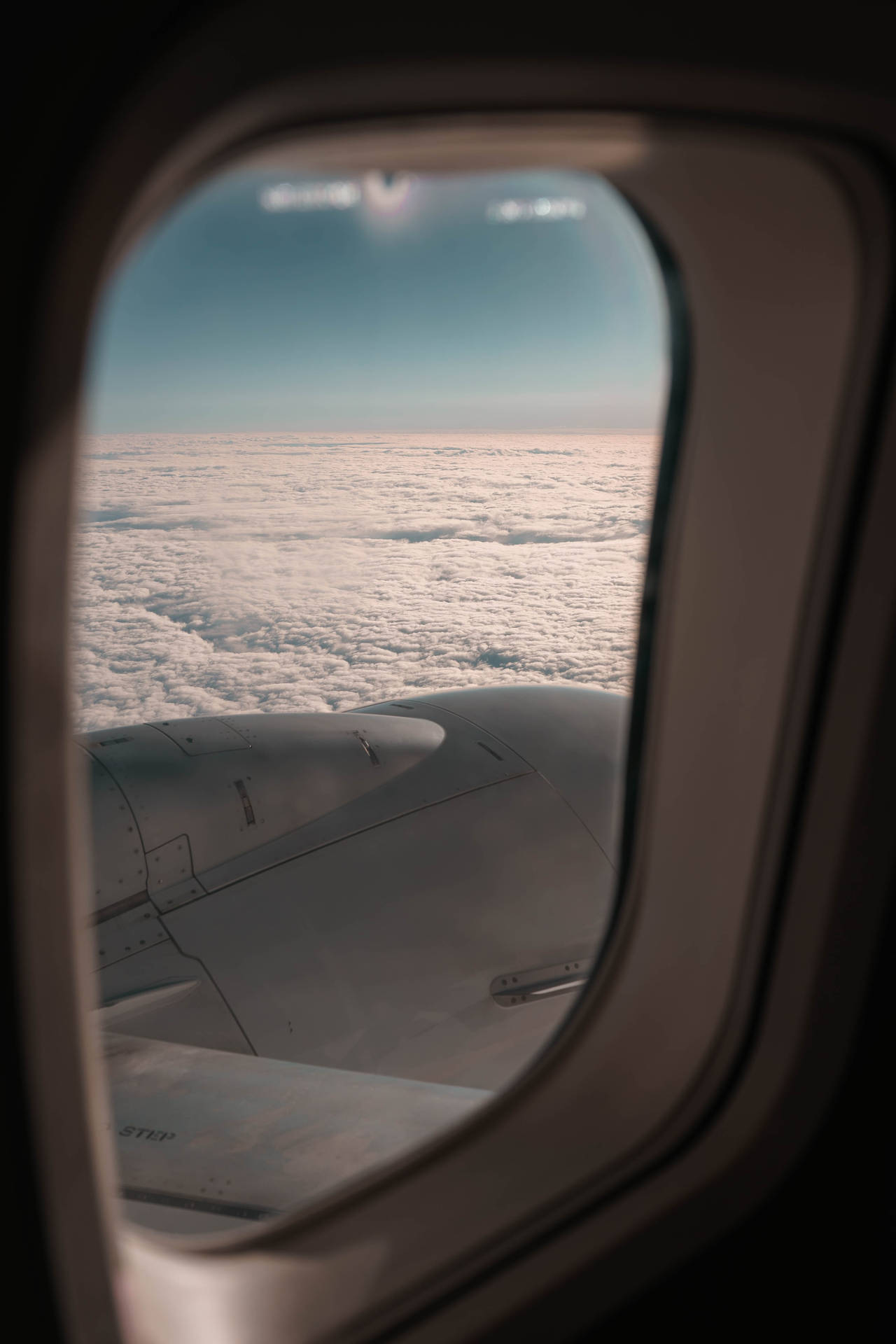 Aviation Scenic Airplane Window View Background