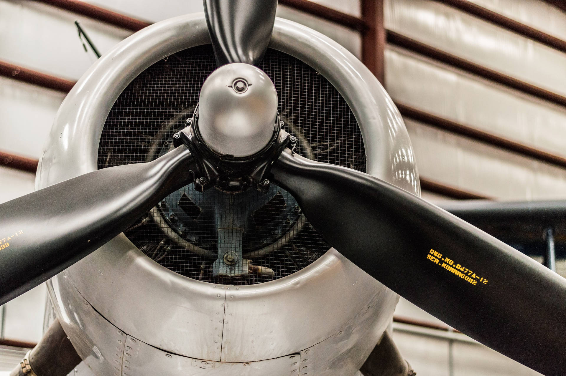 Aviation Silver Engine Propeller Background