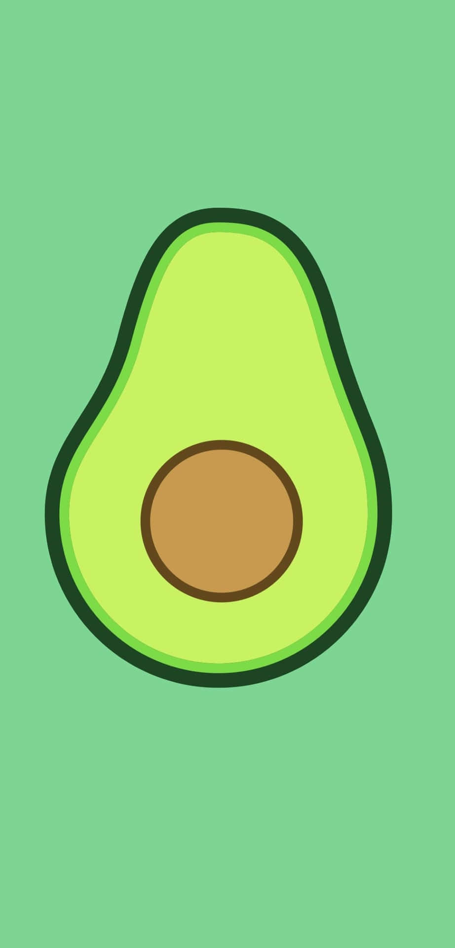 Avocado Icon On A Green Background Background