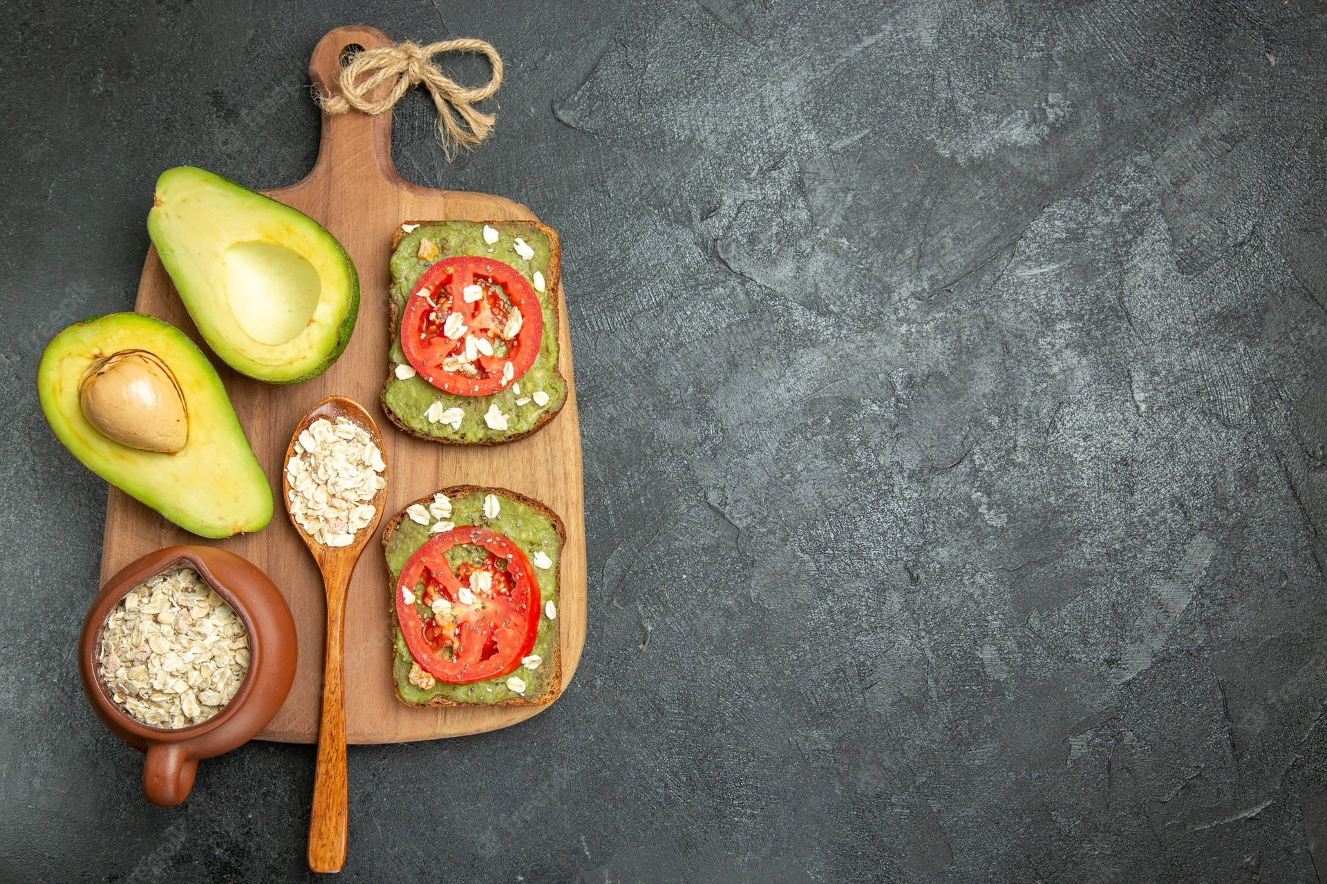 Avocado Oats Sandwich Background