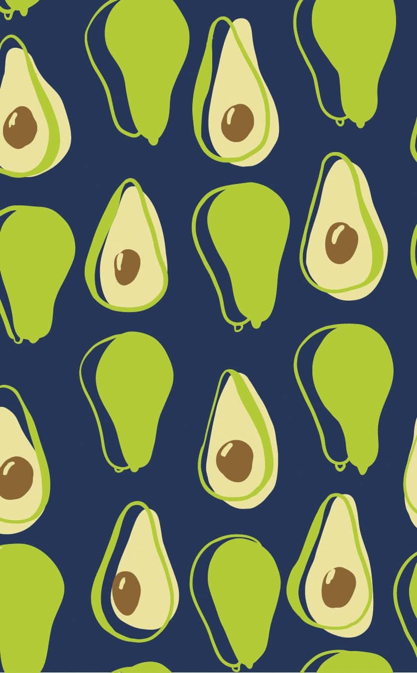 Avocados On A Blue Background Background