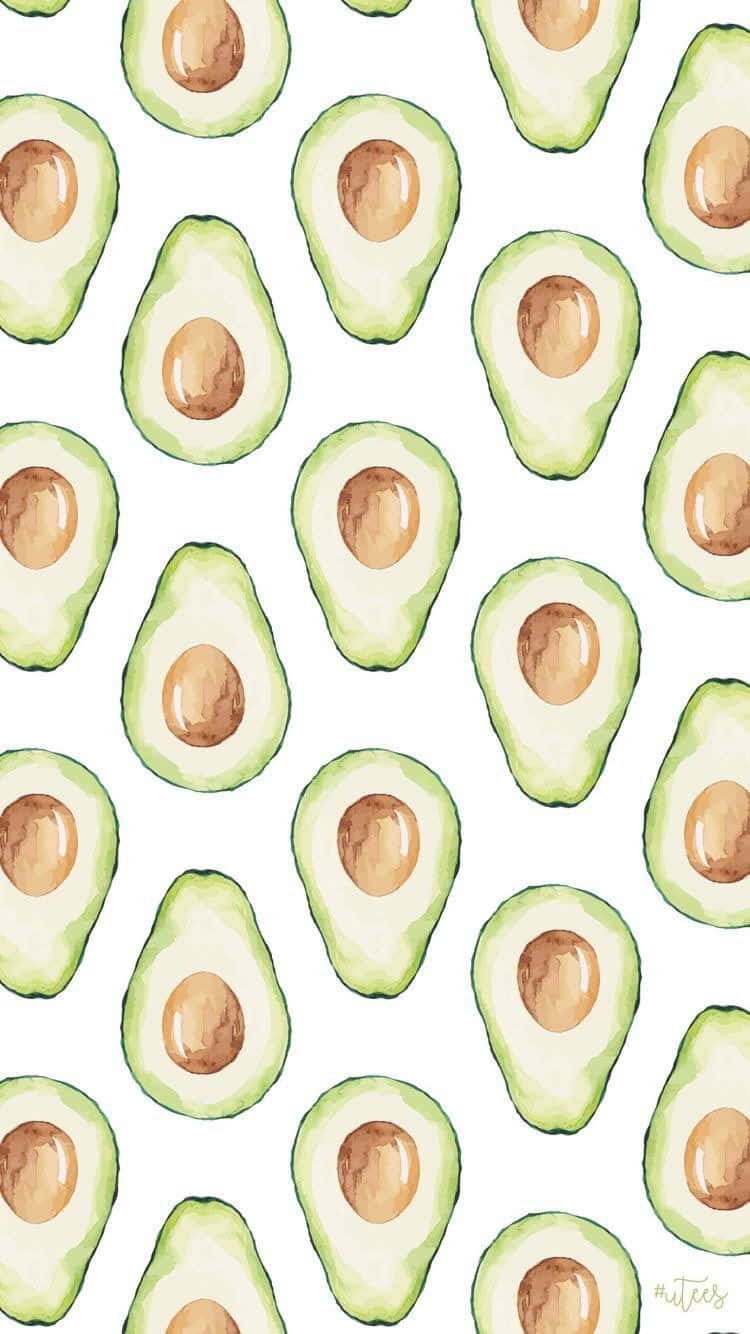 Avocados On A White Background Background