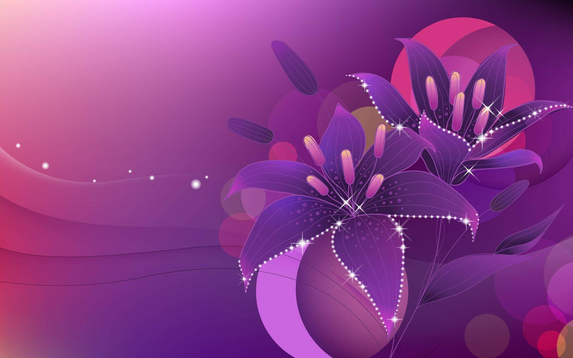 Awaken Creativity And Stay Inspired Using This Stunning Purple Flower Laptop Background