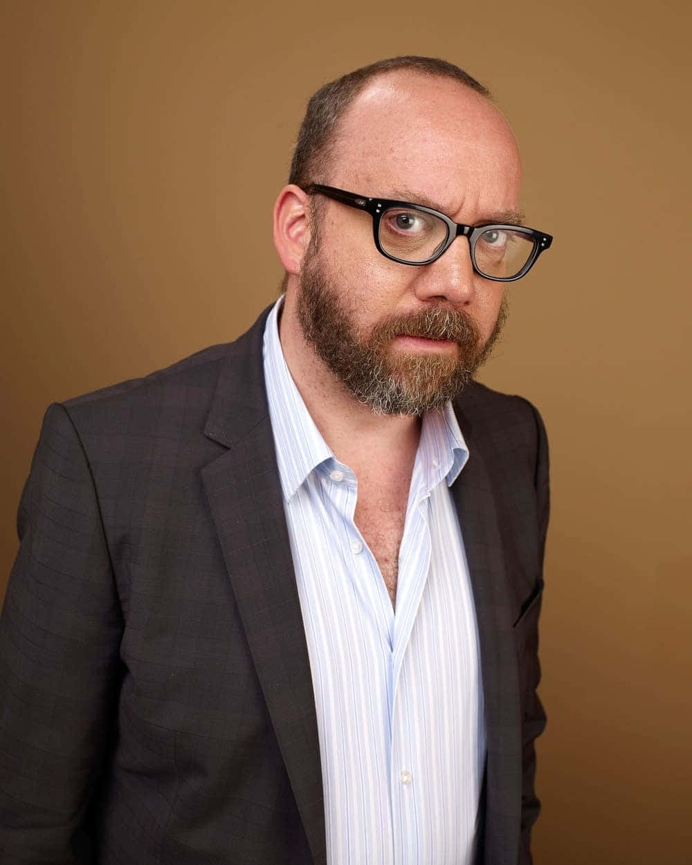 Award-winning Actor Paul Giamatti In Stylized Portrait Background