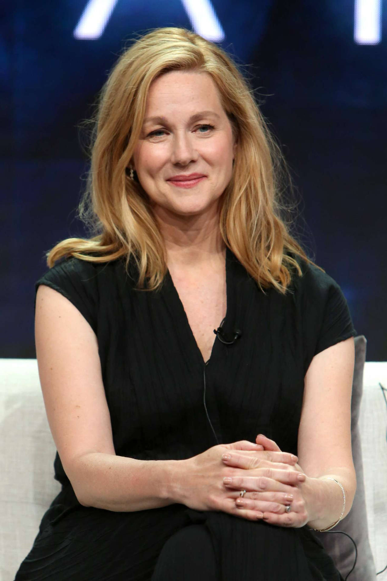 Award-winning Actress Laura Linney In A Live Interview Background