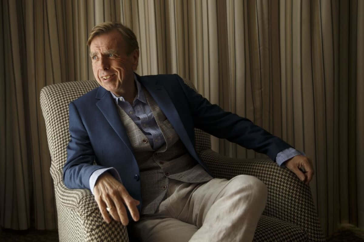 Award-winning British Actor Timothy Spall Poses For A Portrait. Background