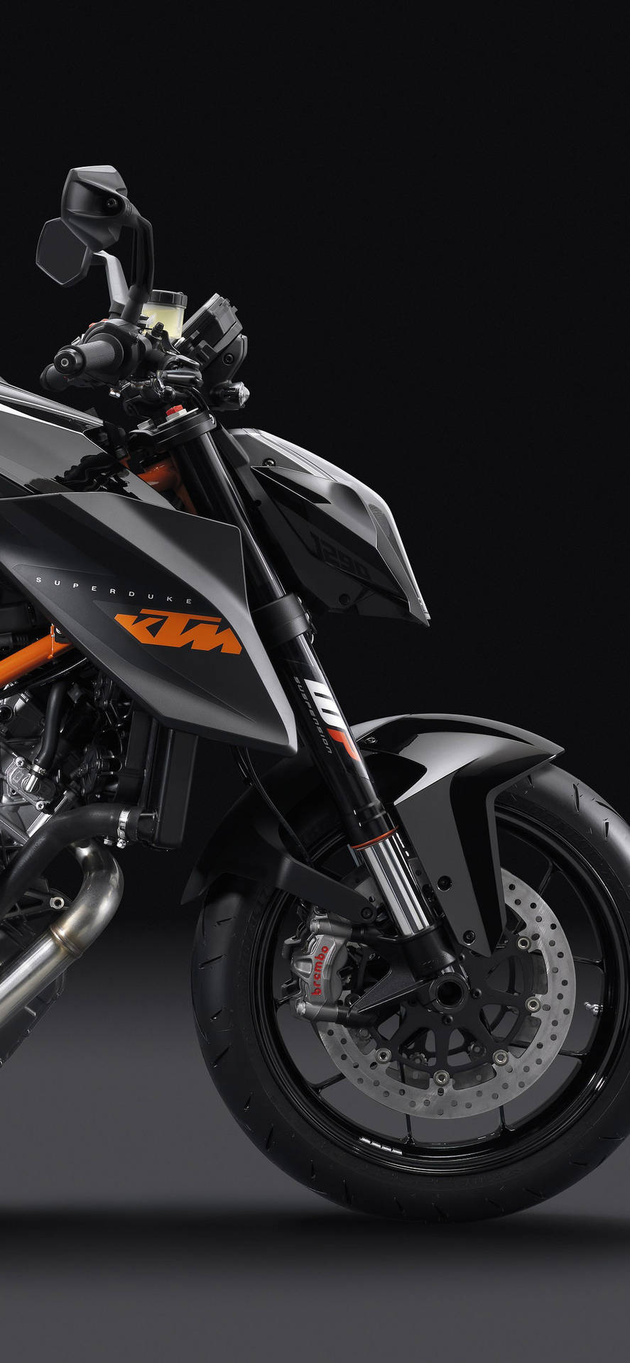 Awe-inspiring Black Ktm Motorcycle Iphone Wallpaper