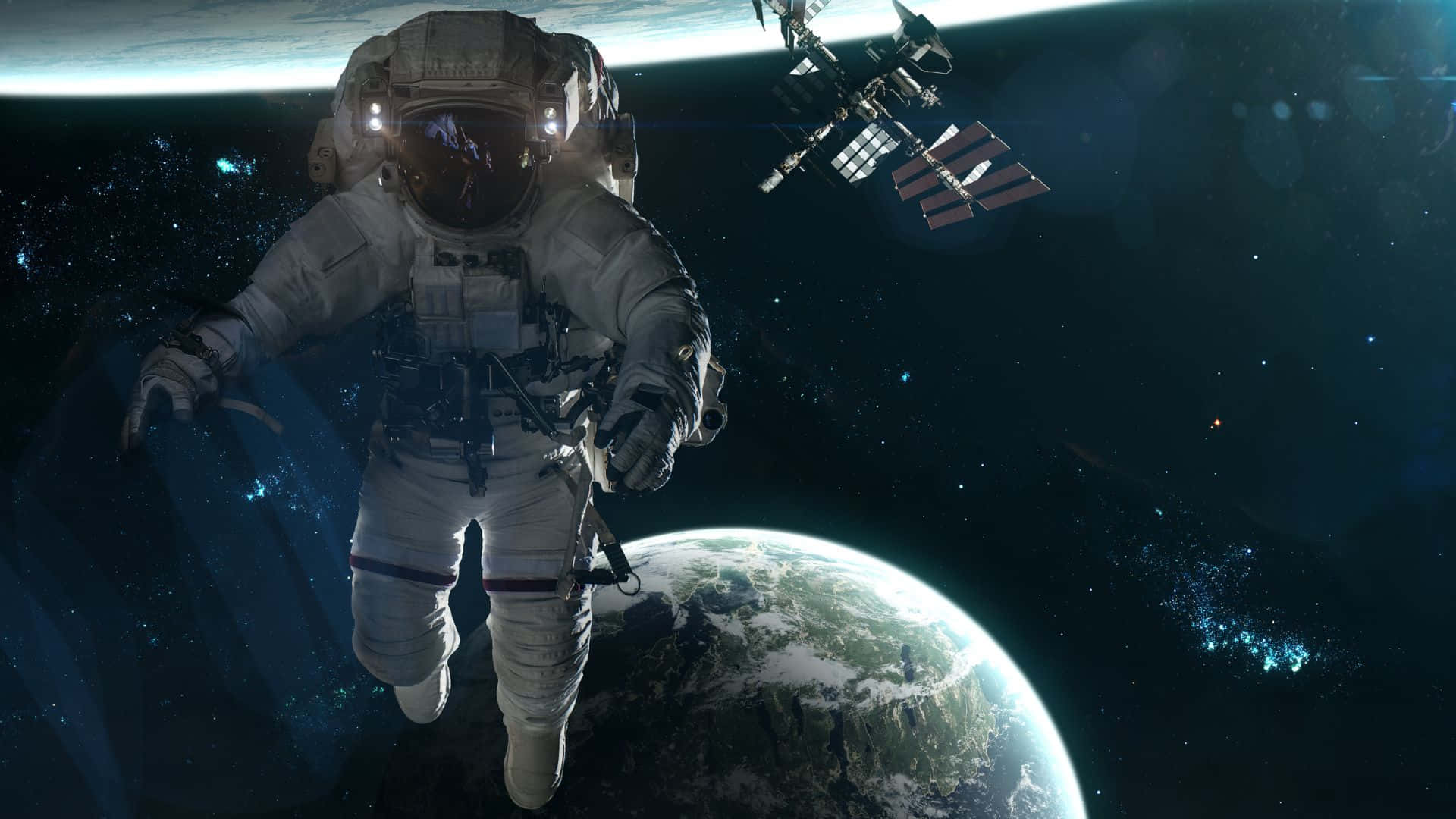 Awe-inspiring Live Space Scene Wallpaper Background