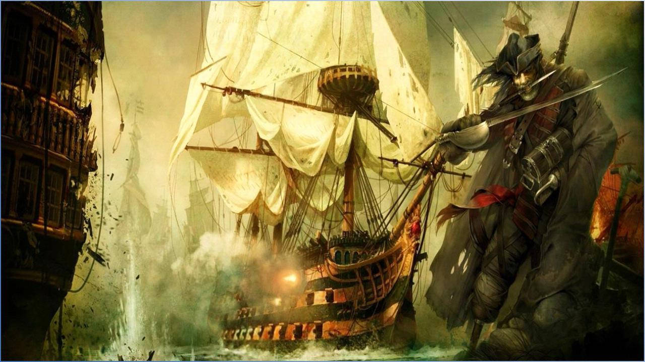 Awe-inspiring Pirate And Ship Artwork Background