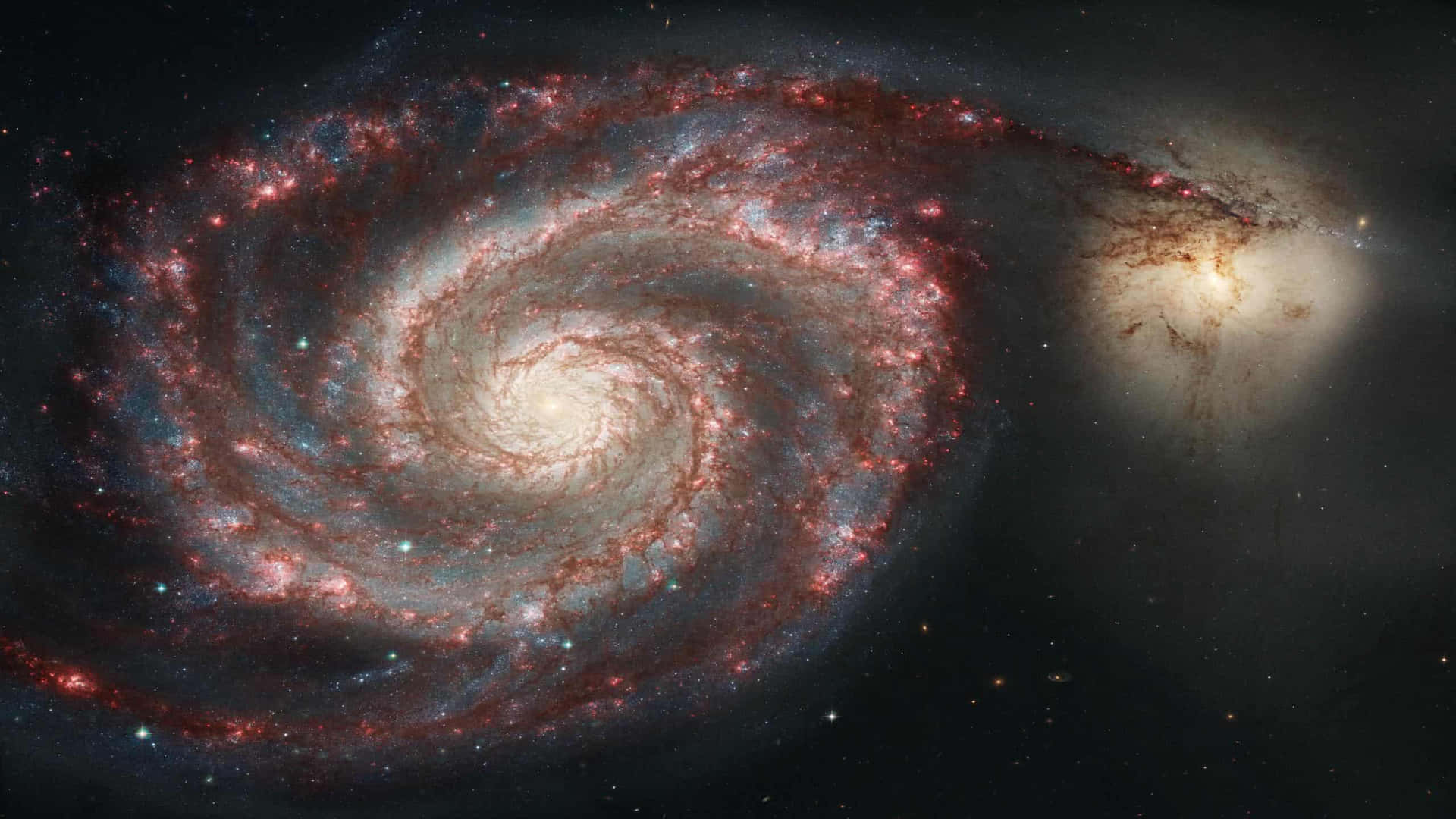 Awe-inspiring View Of Whirlpool Galaxy Captured In High Resolution Background