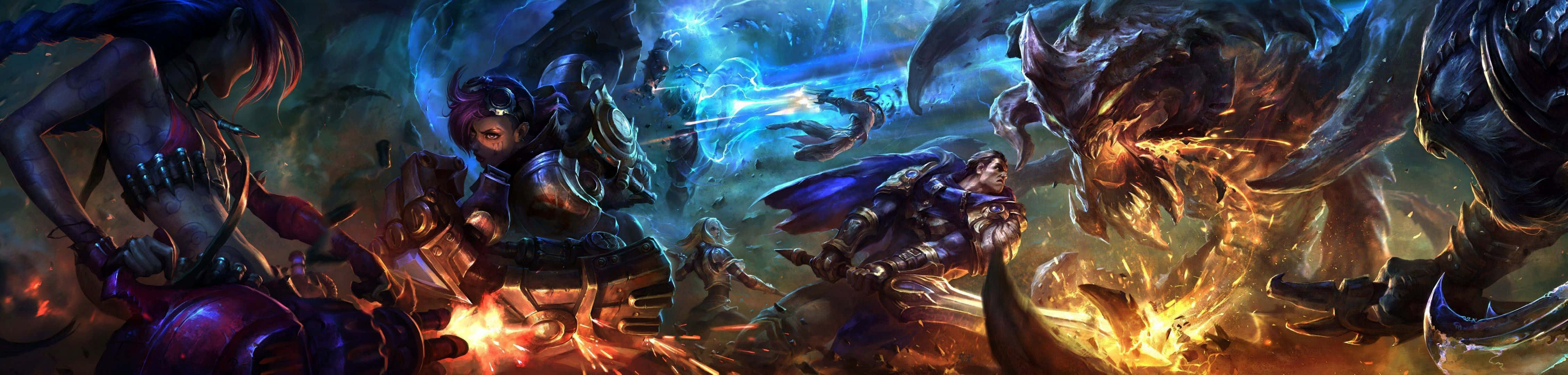 Awesome 3840x1080 League Of Legends Background