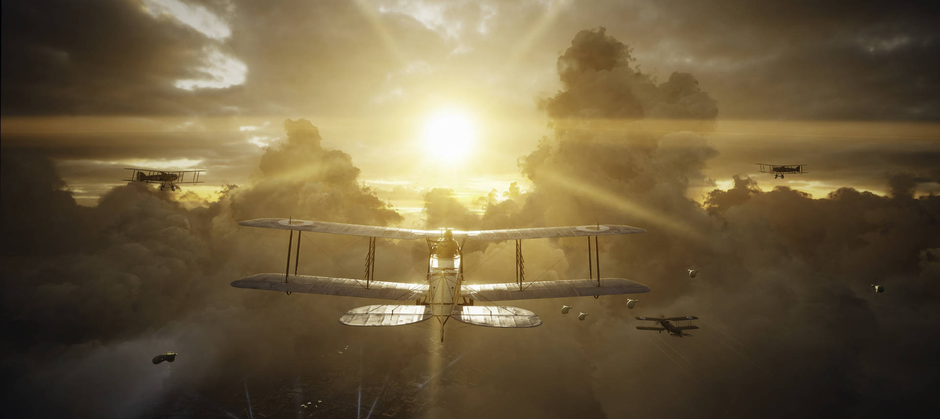 Awesome 4k Bf1 Fighter Wing Background