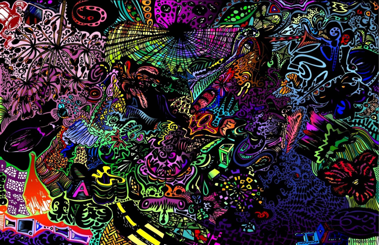 Awesome Acid Psychedelic Art Background