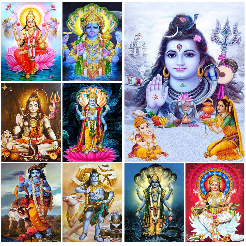 Awesome All Hindu Gods Art Background