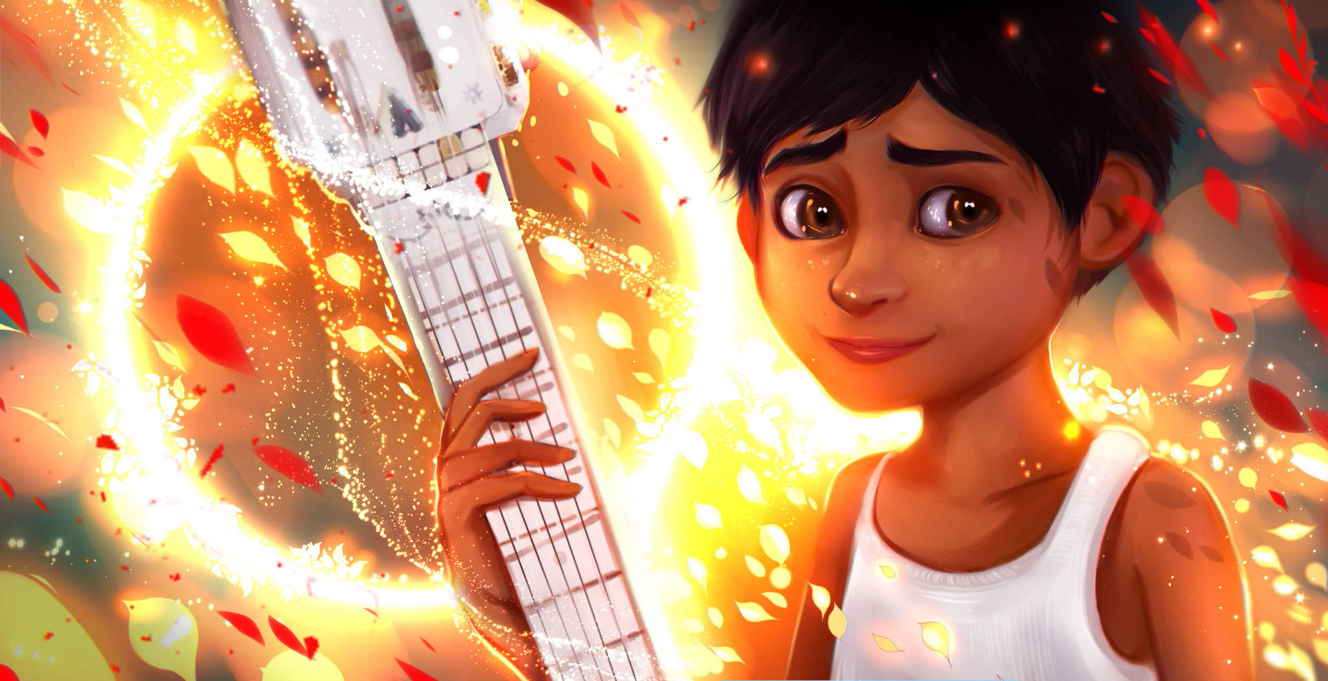 Awesome Art Of Coco Character Miguel Background