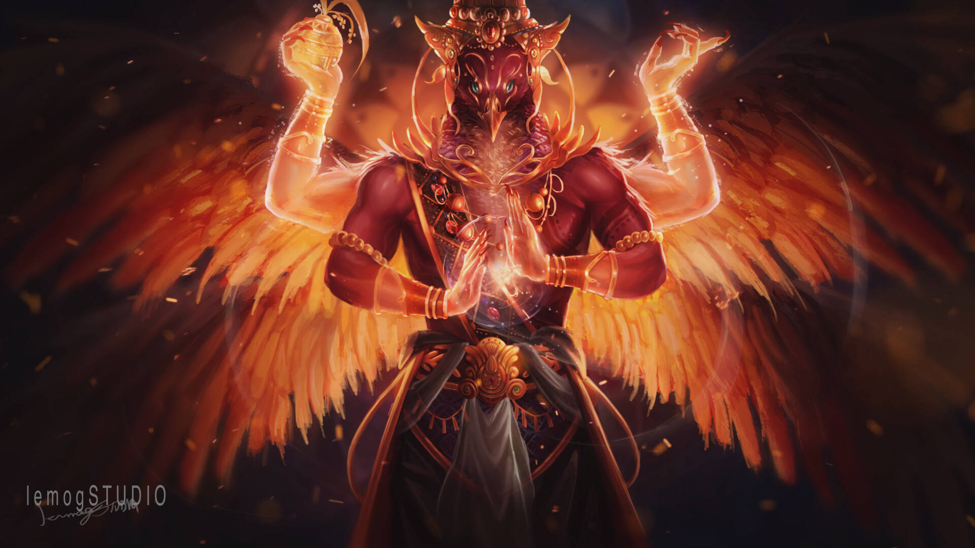 Awesome Astral Garuda Art