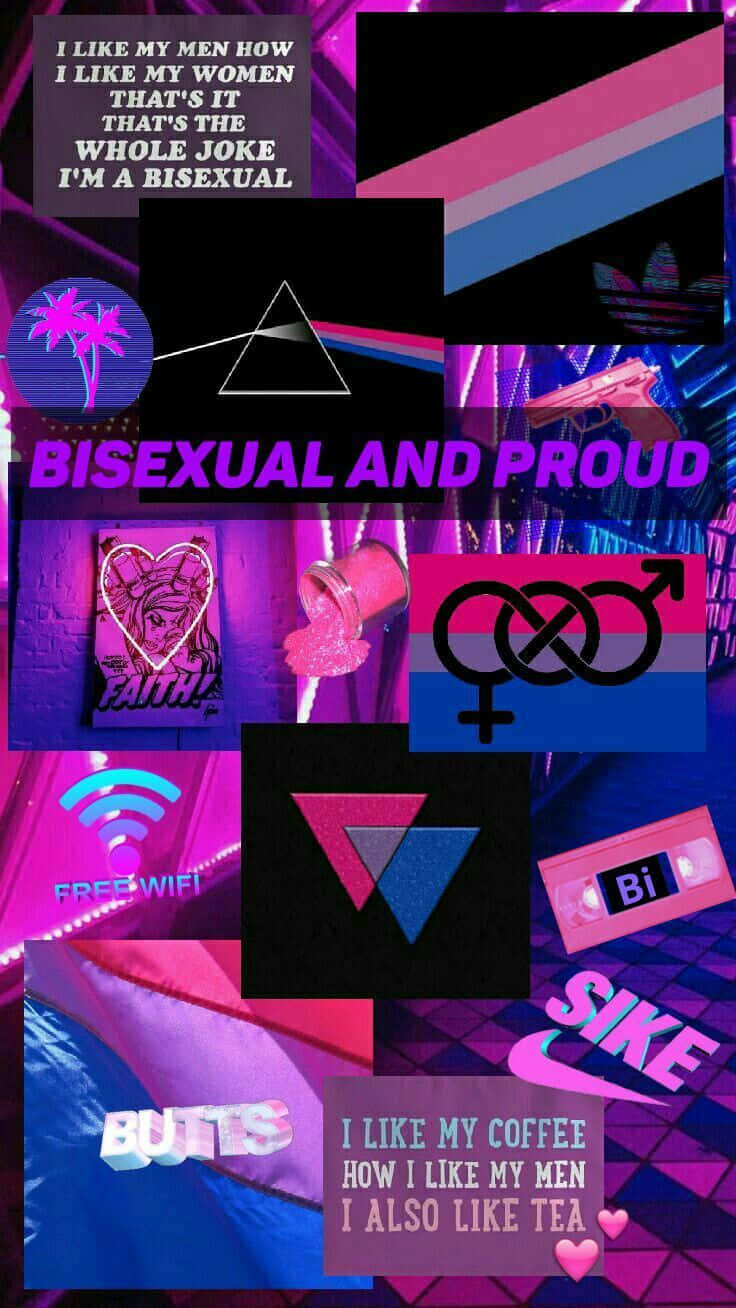 Awesome Bi Pride Flag Background