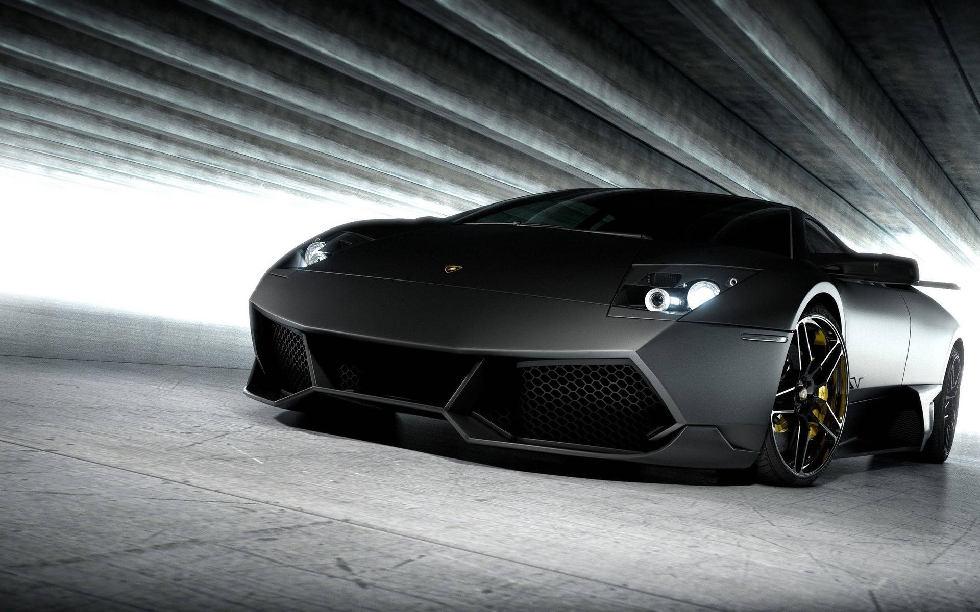 Awesome Black Lamborghini Background