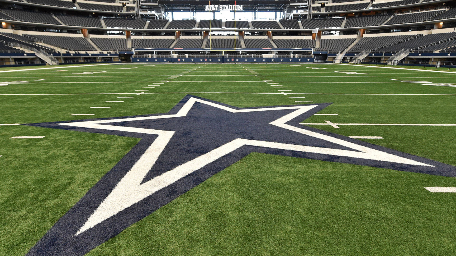 Awesome Dallas Cowboys Star On A Field Background