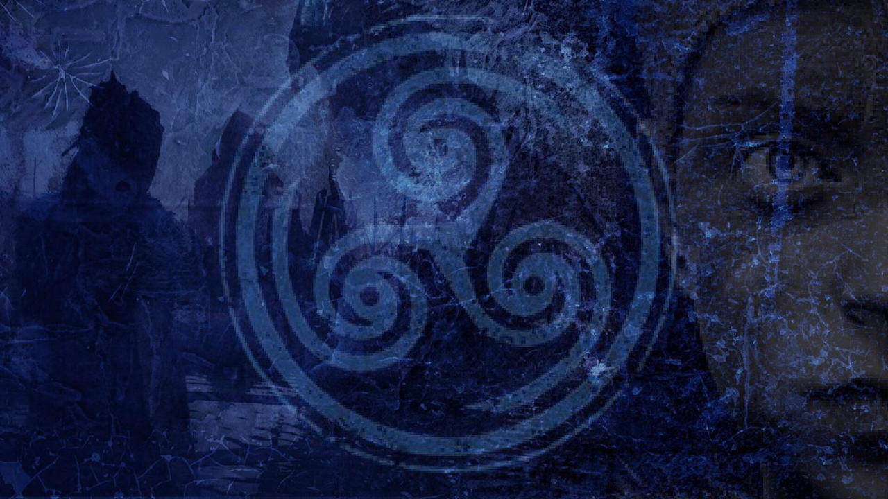 Awesome Faded Celtic Triskelion Background Background