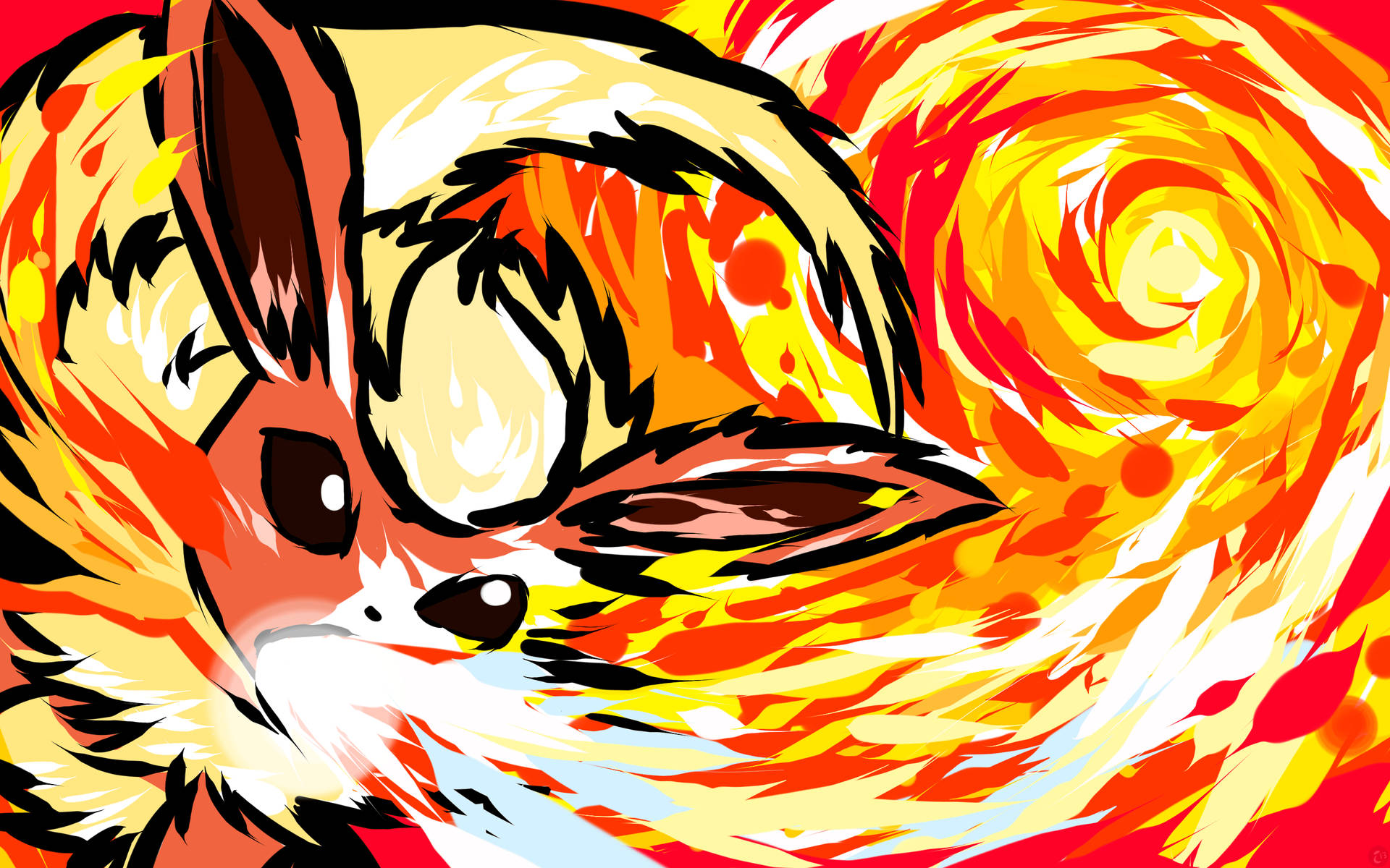 Awesome Flareon Pokemon Fan Art Background