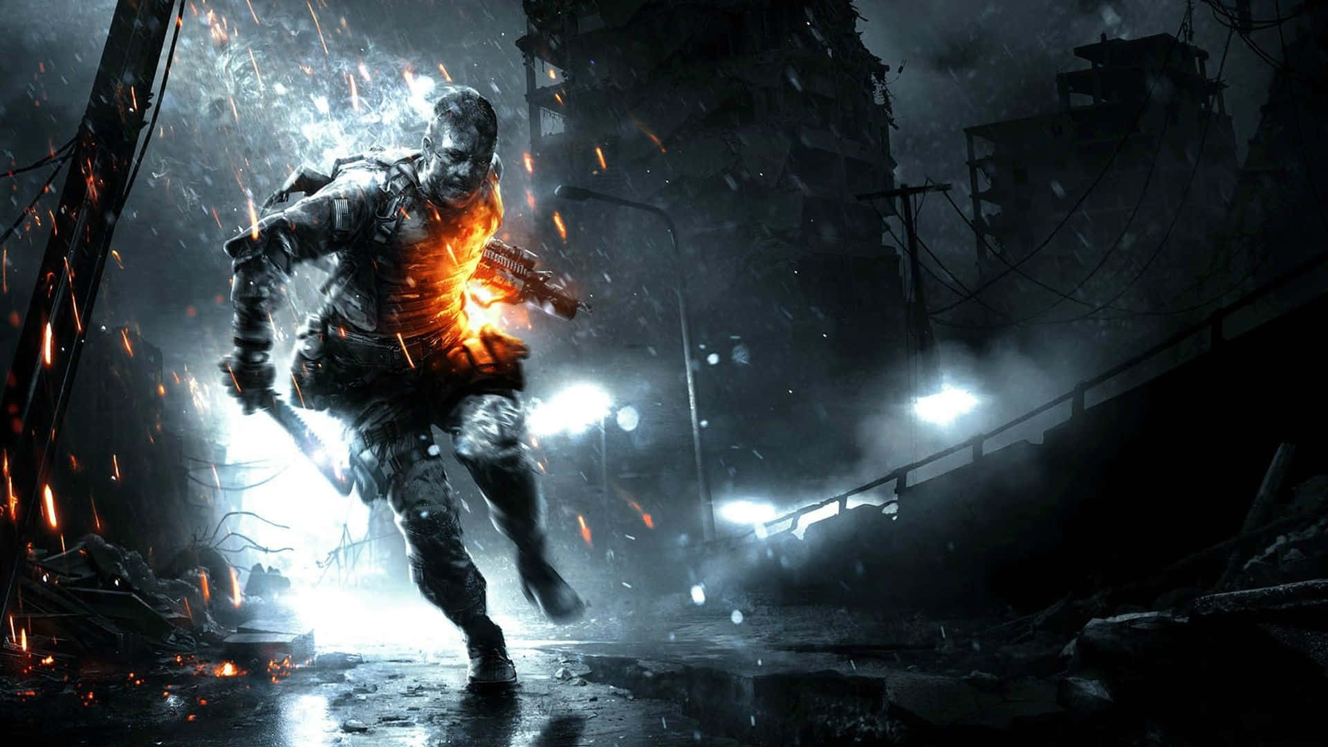 Awesome Hd Gaming Soldier Running Background