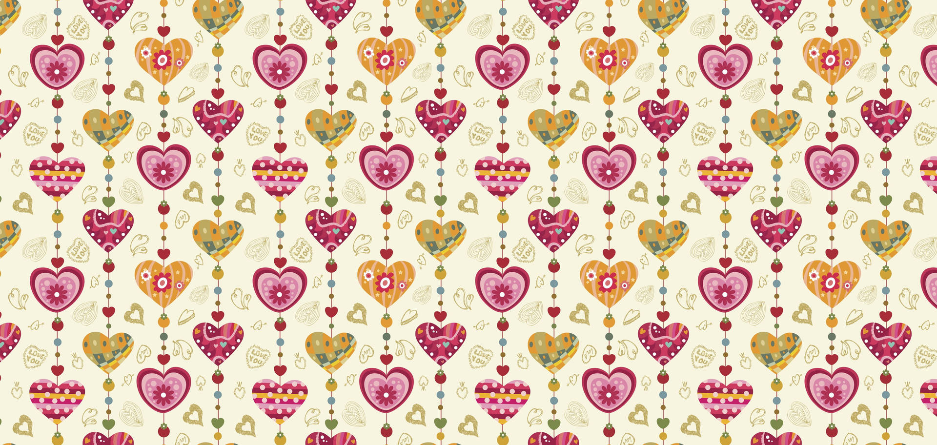 Awesome Heart Beads Background