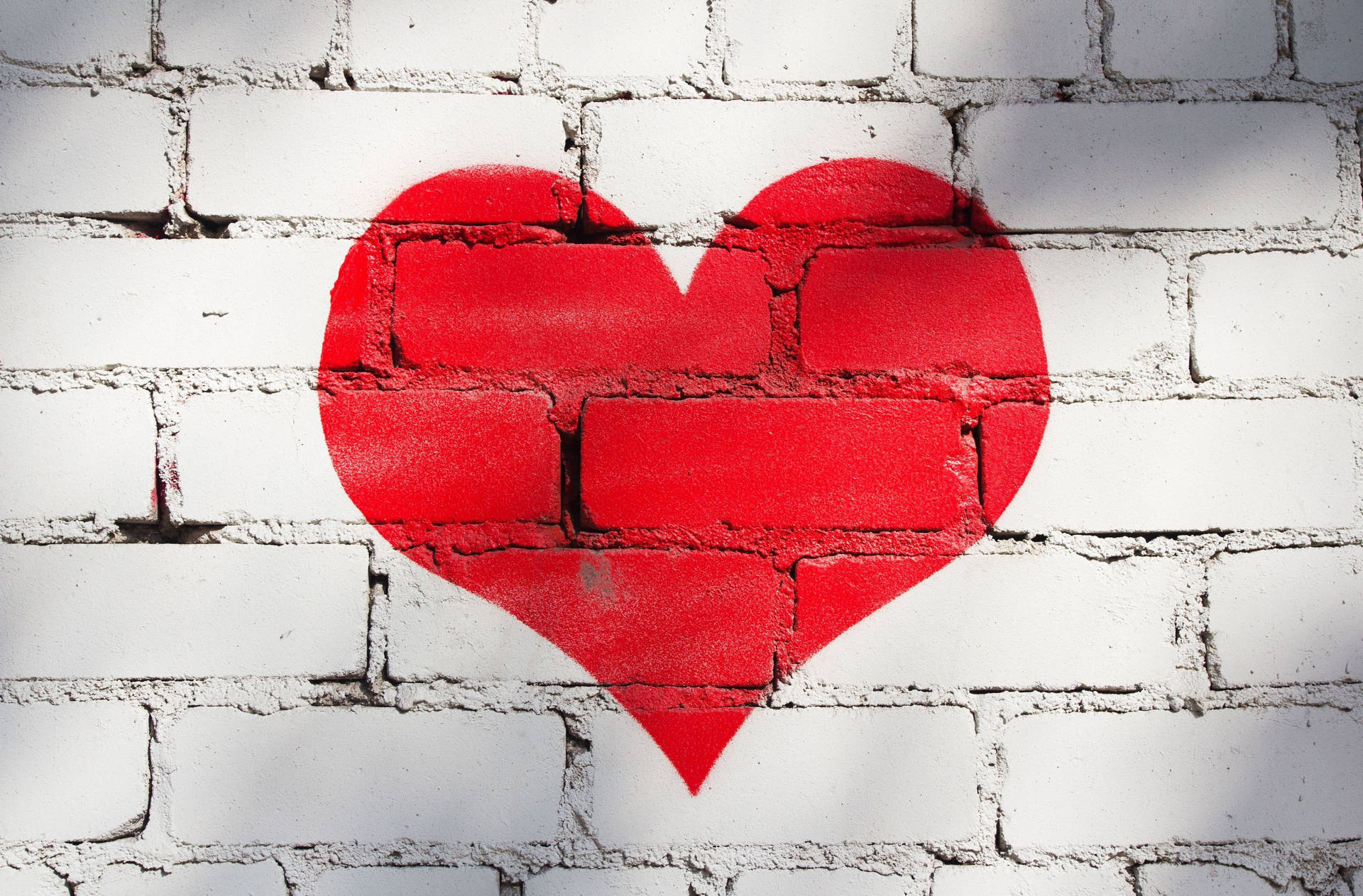 Awesome Heart Brick Background