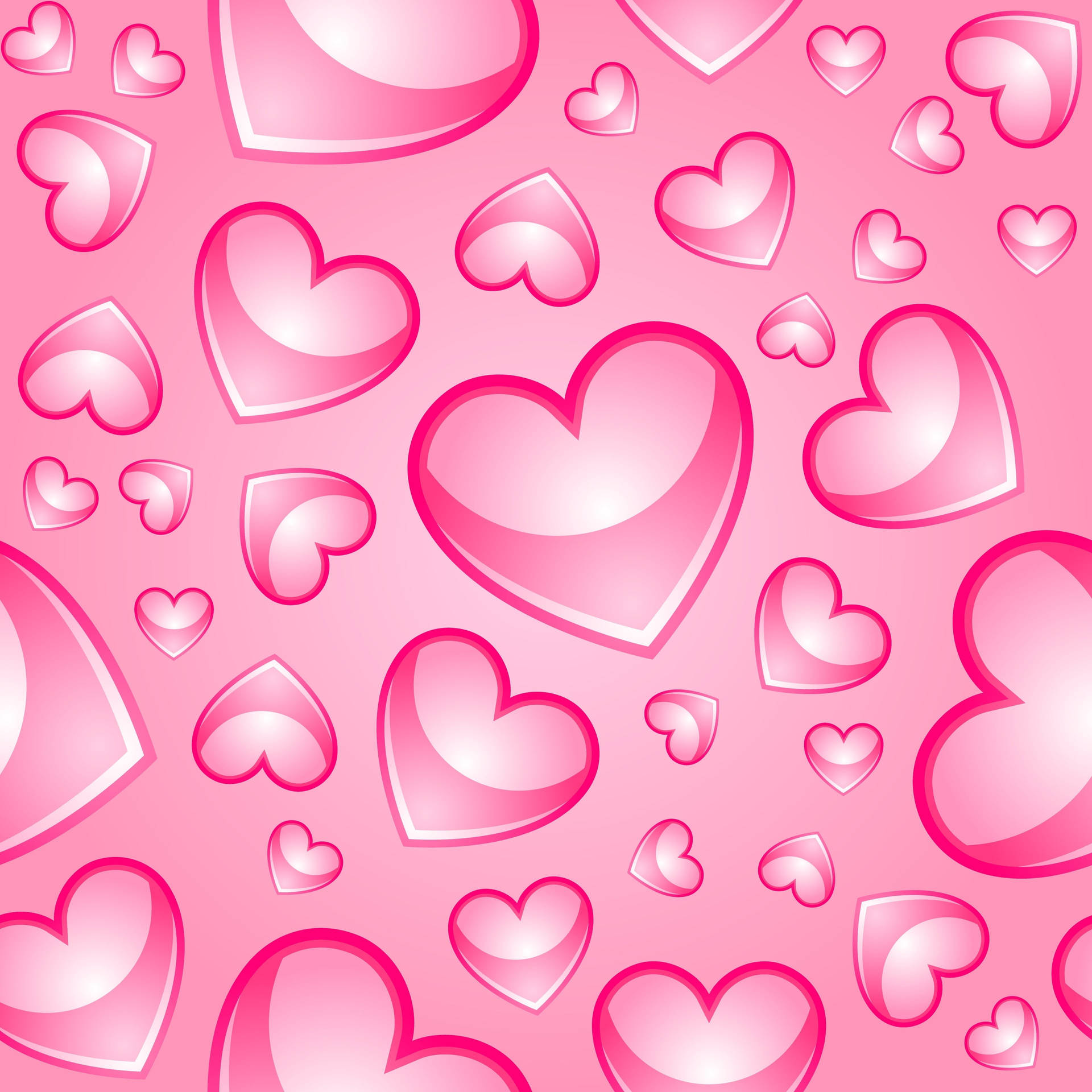 Awesome Heart Pink White Background