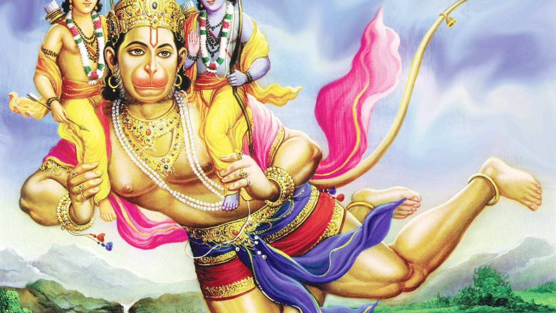 Awesome Hindu God Hanuman Desktop Background