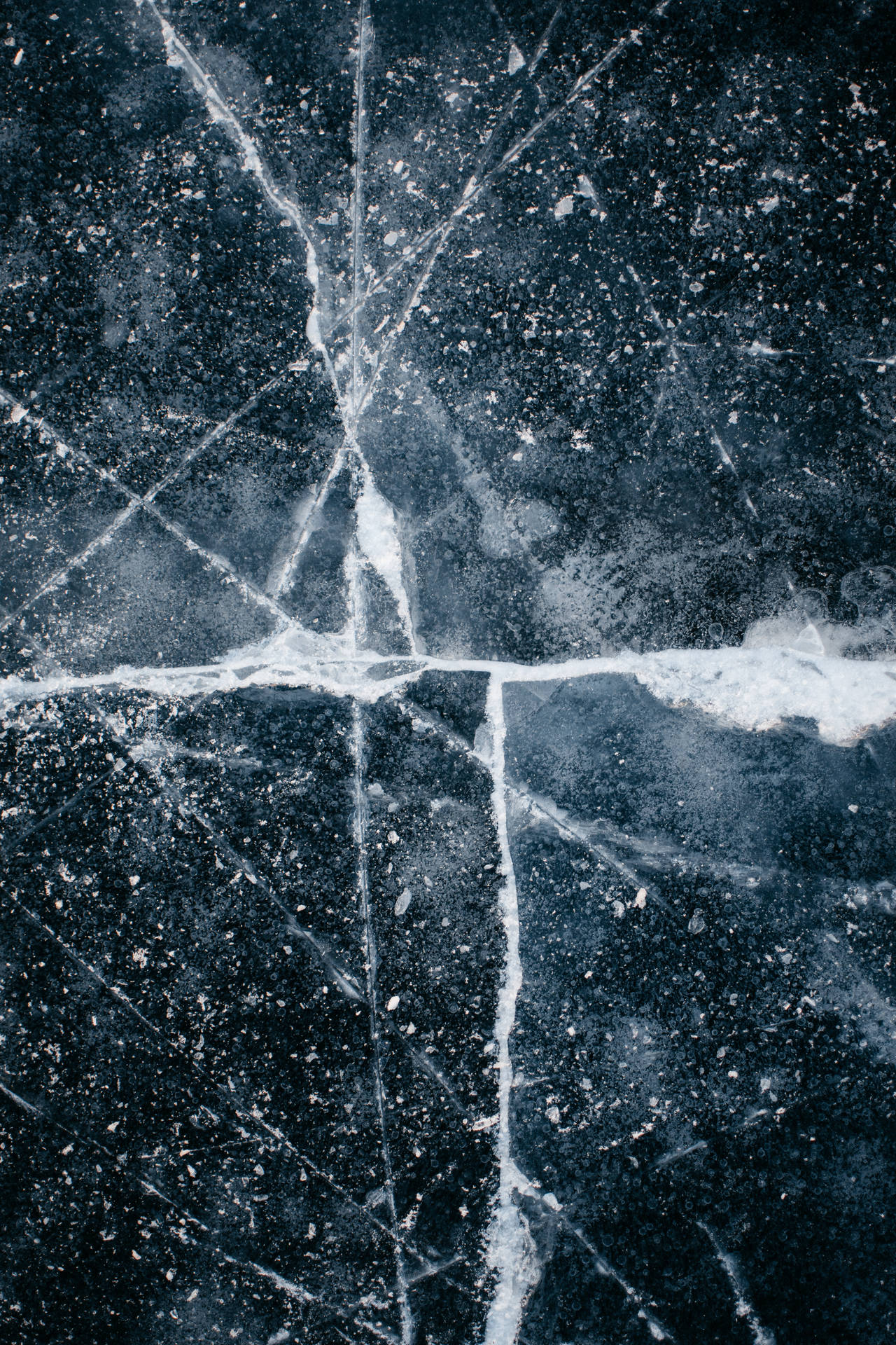 Awesome Ice Crack Pattern Background