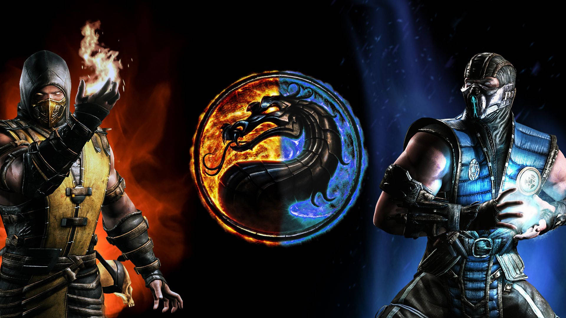 Awesome Mortal Kombat Scorpion Vs Sub Zero Background