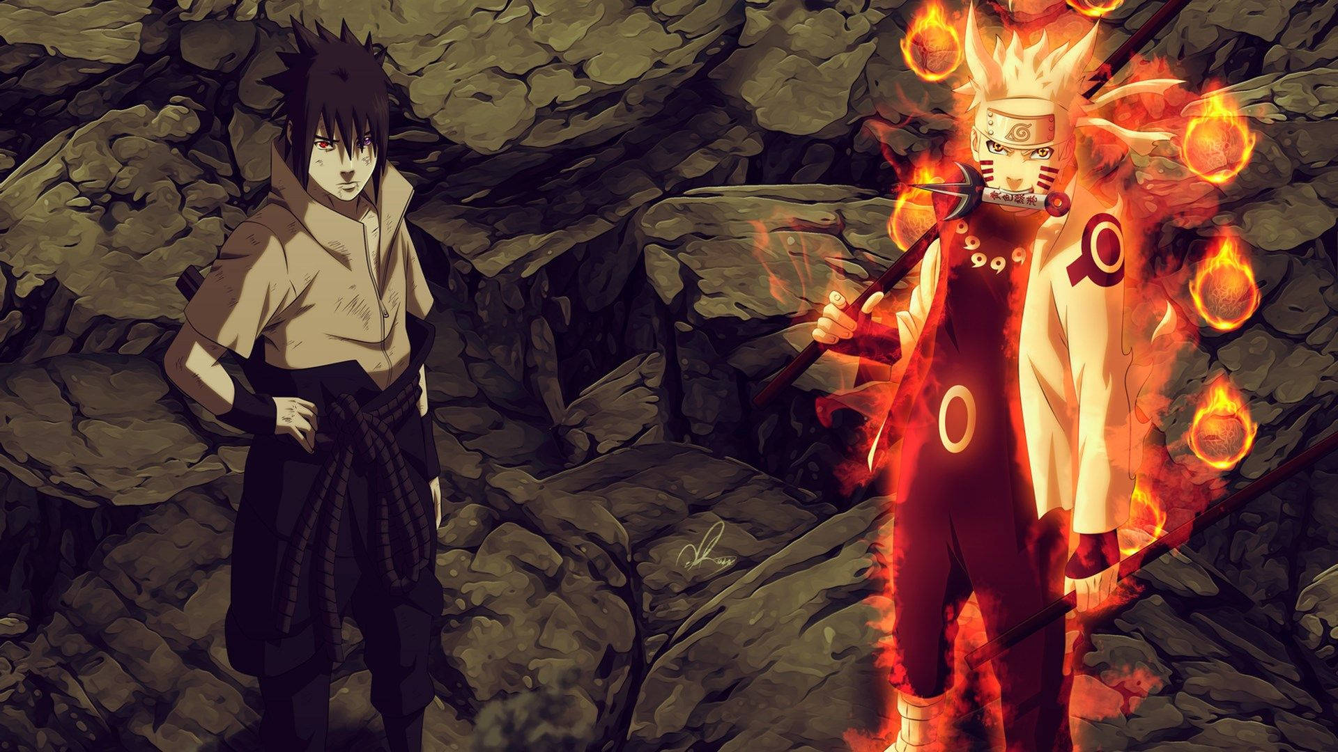 Awesome Naruto And Sasuke Together Background